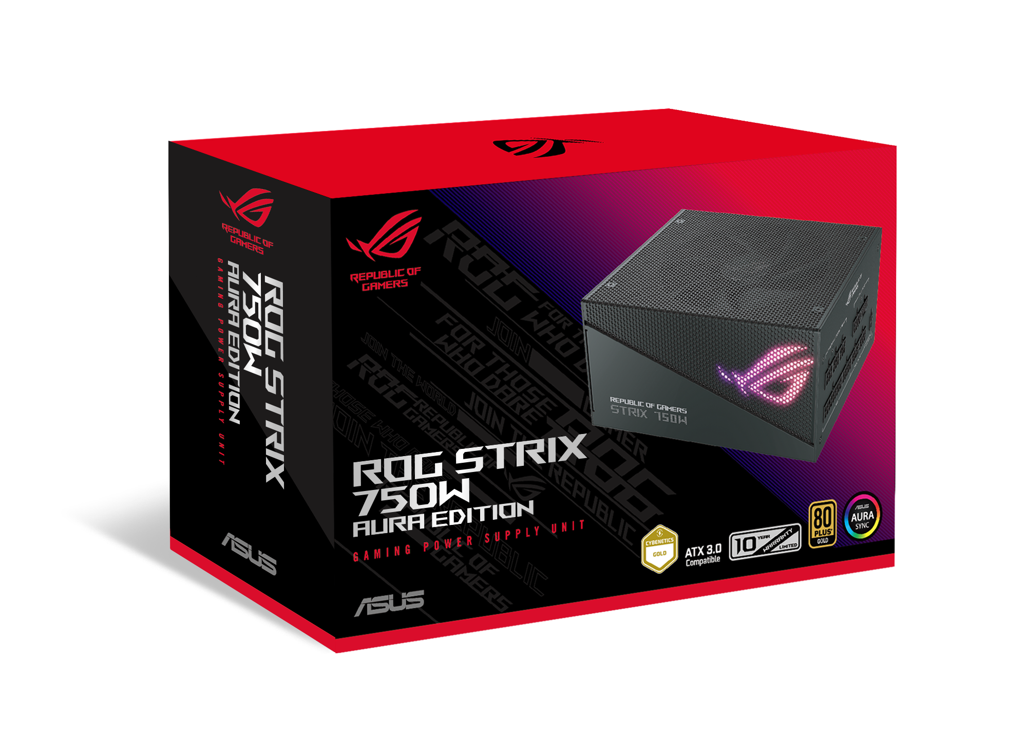 ASUS ROG Strix Aura 750G Gaming Netzteil 80+ Gold, Modular 16-pin 135 mm Lüfter