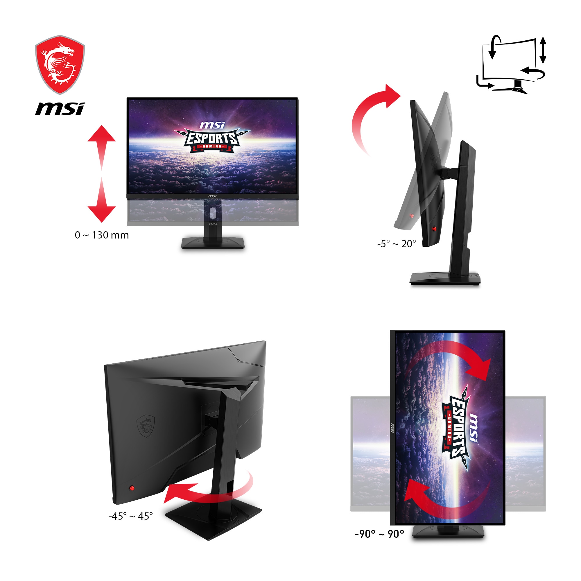 MSI G274QPXDE 68,6cm (27") QHD IPS Gaming Monitor 16:9 HDMI/DP/USB-C PD65W 240Hz