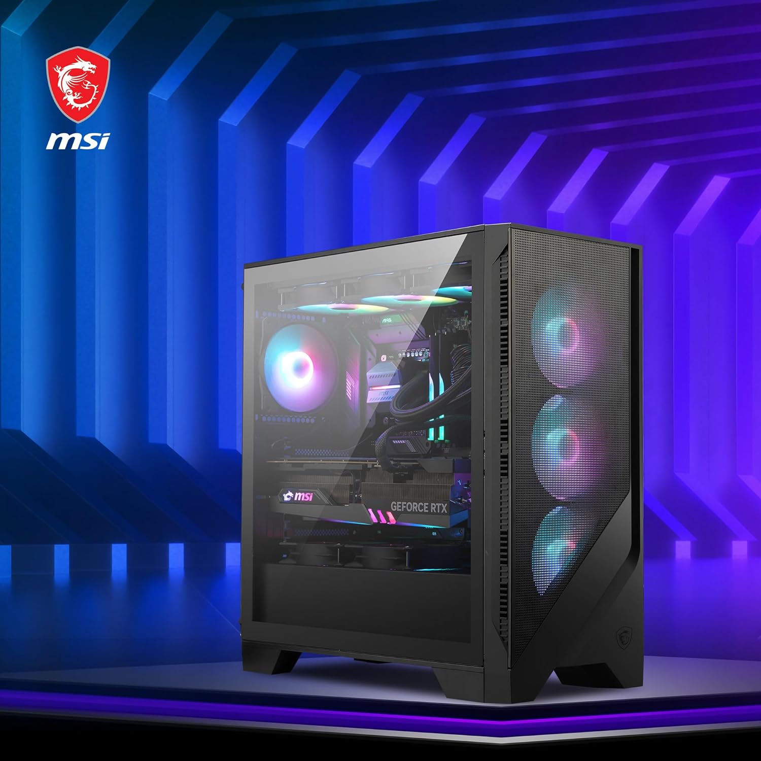 MSI MAG FORGE 320R Airflow MIDI Tower Gaming Gehäuse