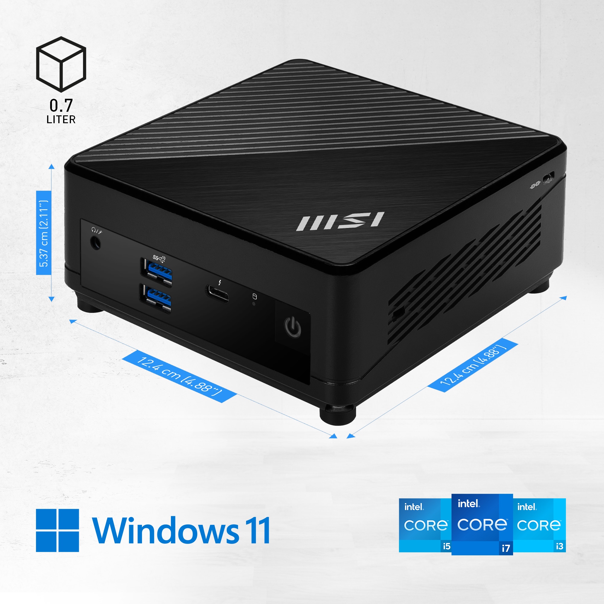 *MSI Cubi 5 12M-022BDE i3-1215U 0GB/0GB 0GB SSD Intel UHD nOS