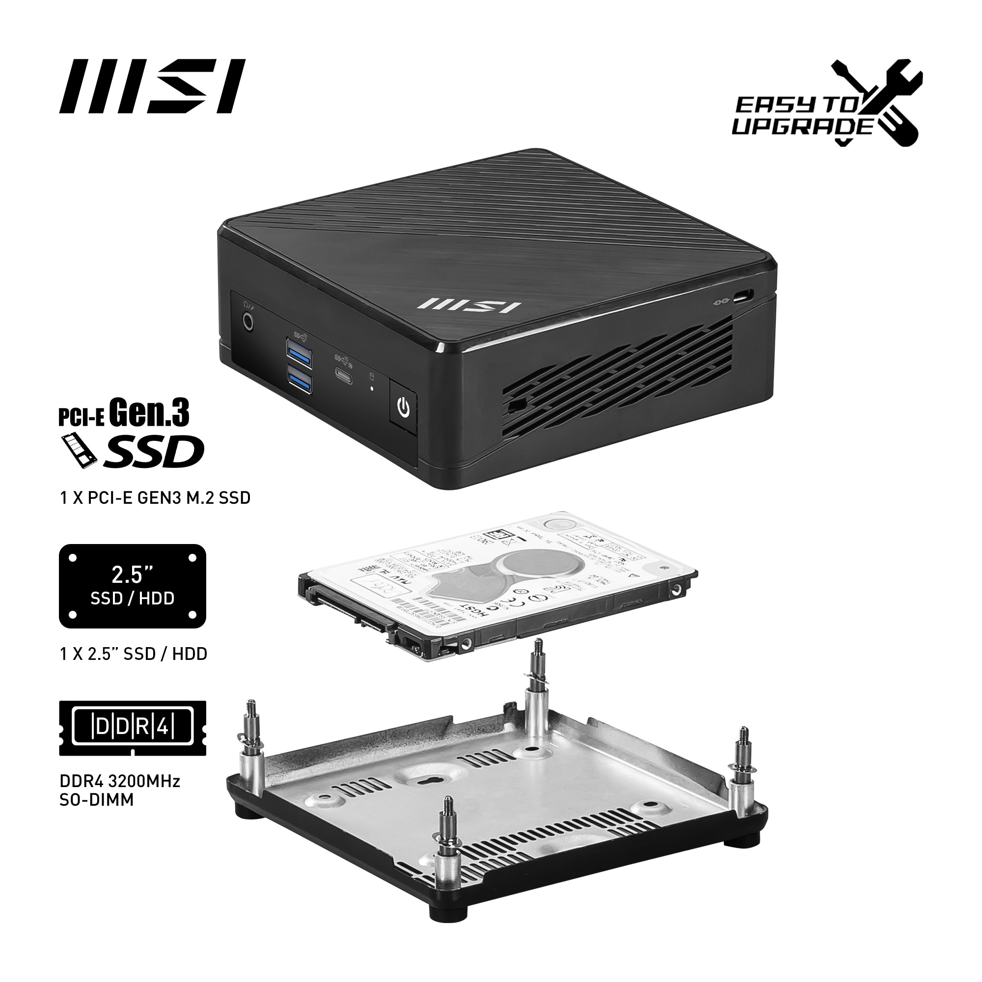 MSI Cubi N ADL-039BDE N100 0GB/0GB SSD nOS