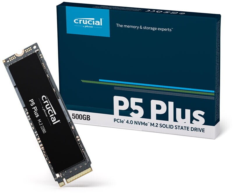 Crucial P5 Plus 500GB NVMe SSD 3D NAND PCIe M.2