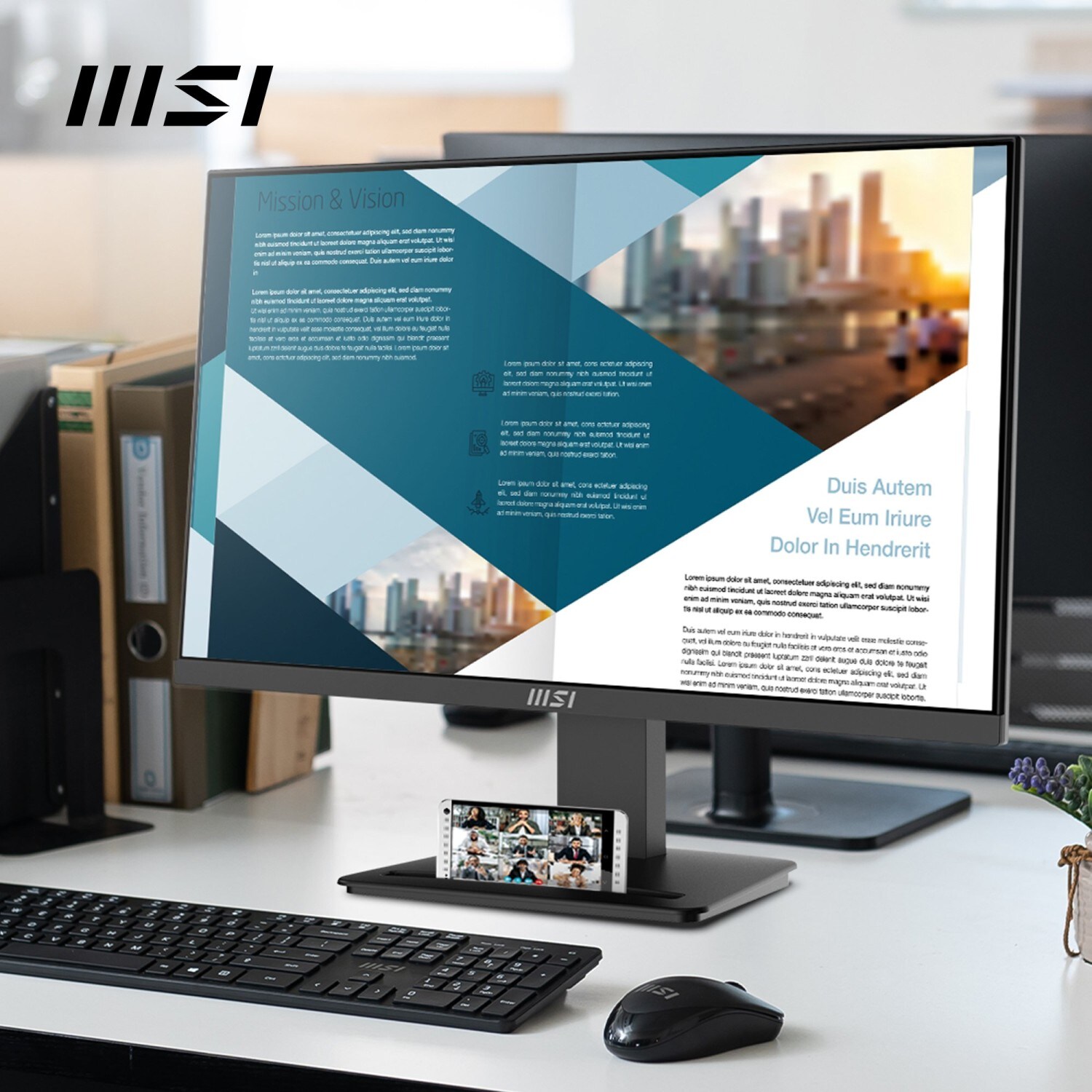 MSI Pro MP2412DE 60cm (23,8") FHD VA Office Monitor 16:9 HDMI/DP 100Hz 4ms Sync