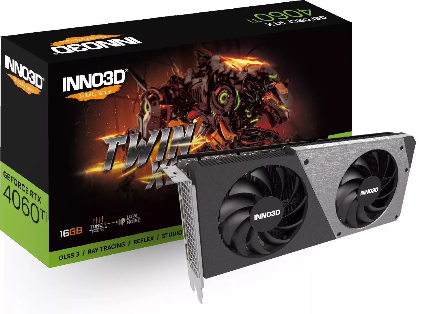 INNO3D GeForce RTX 4060Ti TWIN X2 OC WHITE 16GB GDDR6X Grafikkarte 3xDP/HDMI