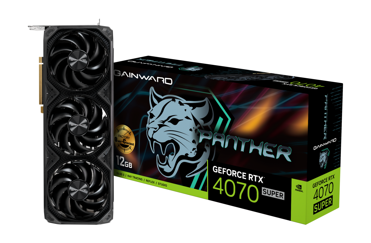 GAINWARD GeForce RTX 4070 Super Panther OC 12GB GDDR6X Grafikkarte HDMI/3xDP