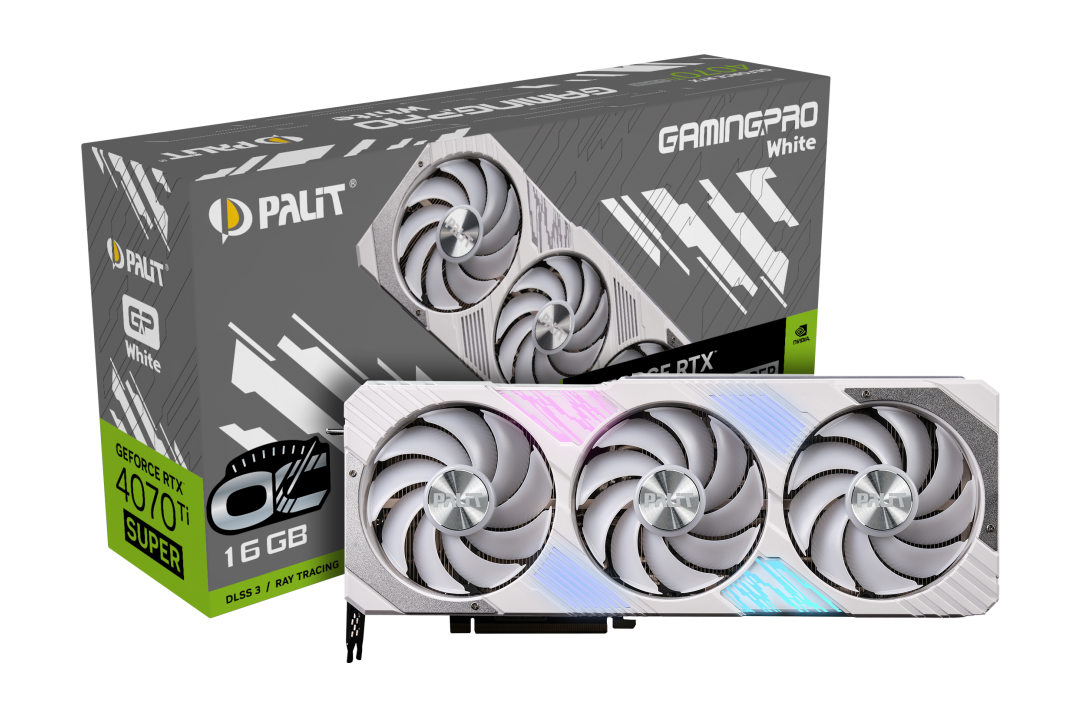 PALIT GeForce RTX 4070Ti Super GamingPro White OC 16GB GDDR6X Grafikkarte