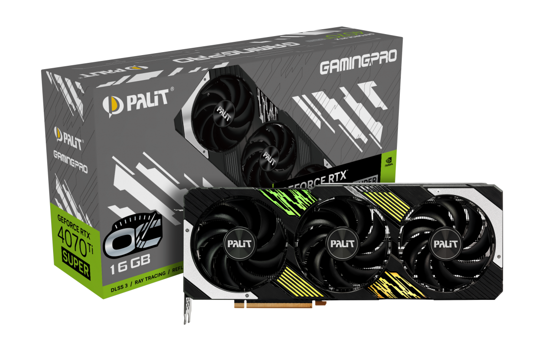 PALIT GeForce RTX 4070Ti Super GamingPro OC 16GB GDDR6X Grafikkarte HDMI/3xDP