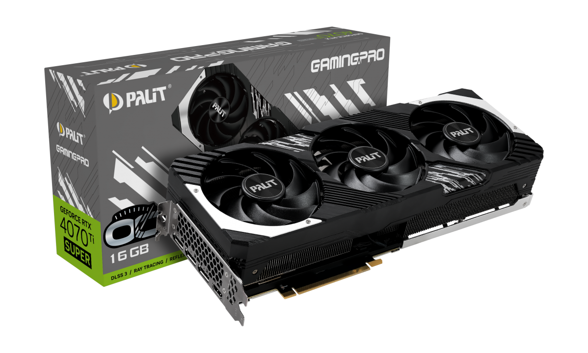 PALIT GeForce RTX 4070Ti Super GamingPro OC 16GB GDDR6X Grafikkarte HDMI/3xDP