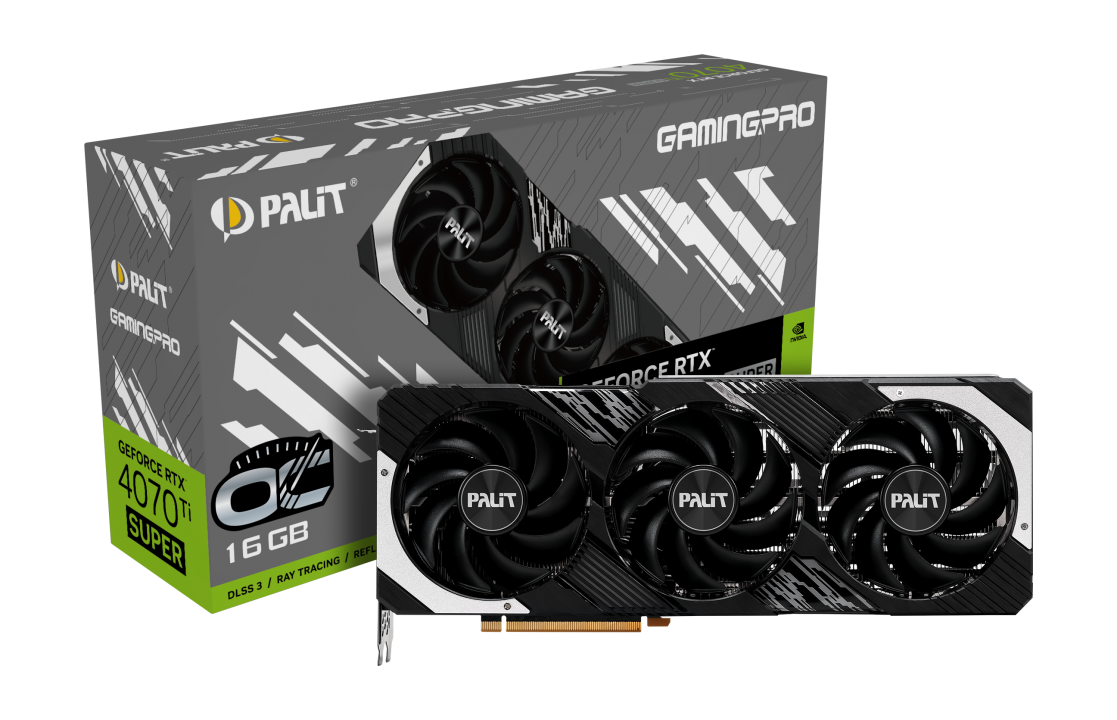 PALIT GeForce RTX 4070Ti Super GamingPro OC 16GB GDDR6X Grafikkarte HDMI/3xDP