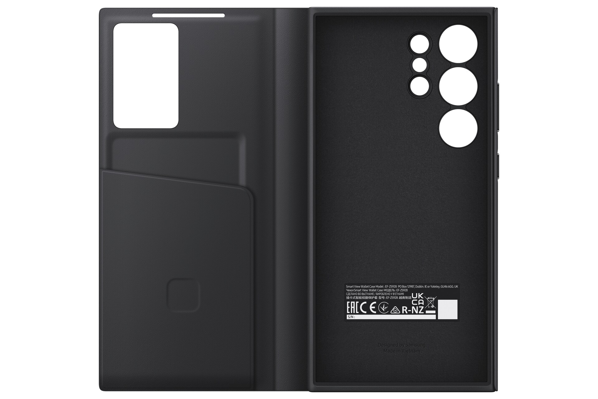 Samsung Smart View Wallet Case EF-ZS928 für Galaxy S24 Ultra Black