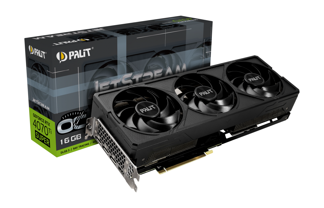 PALIT GeForce RTX 4070Ti Super JetStream OC 16GB GDDR6X Grafikkarte HDMI/3xDP