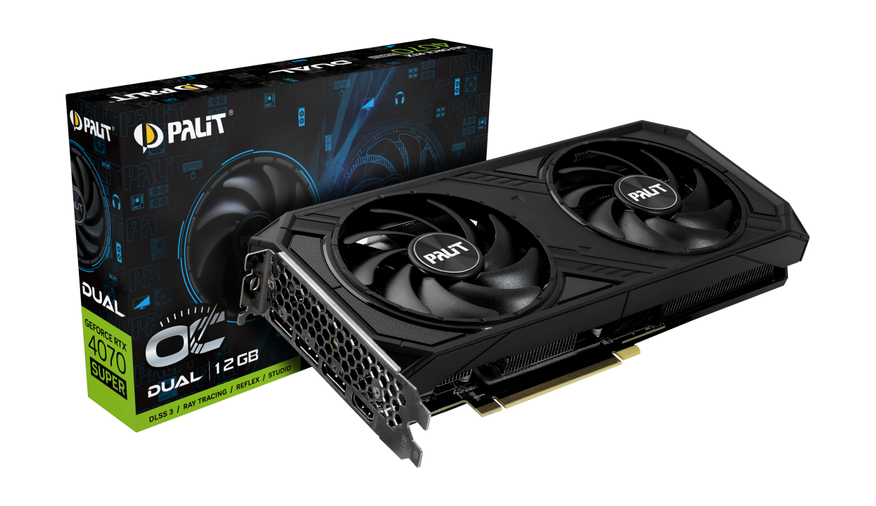 PALIT GeForce RTX 4070 Super Dual OC 12GB GDDR6X Grafikkarte HDMI/3xDP