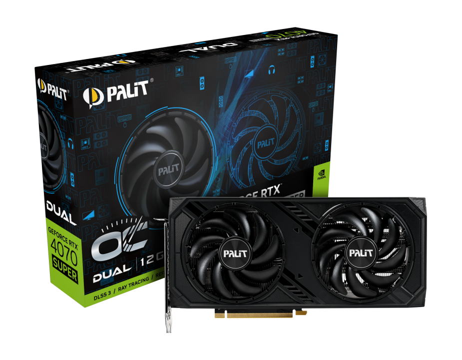 PALIT GeForce RTX 4070 Super Dual OC 12GB GDDR6X Grafikkarte HDMI/3xDP