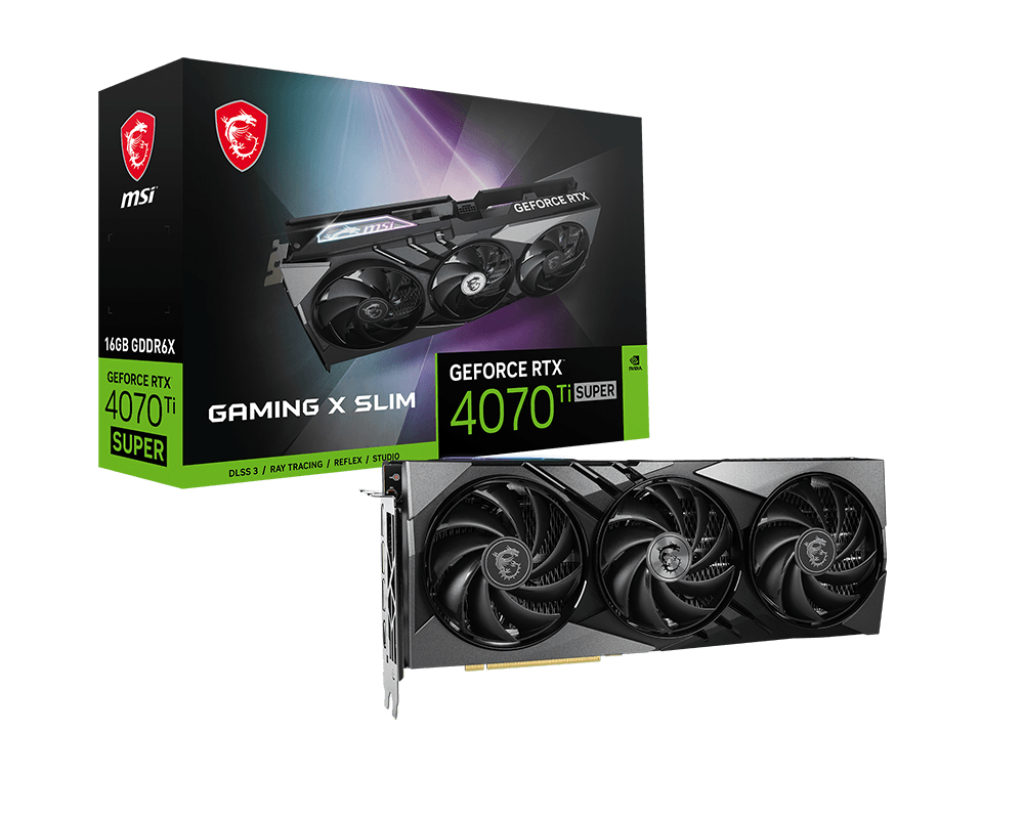 MSI GeForce RTX 4070 Ti SUPER 16GB Gaming X Slim Grafikkarte 3xDP/HDMI