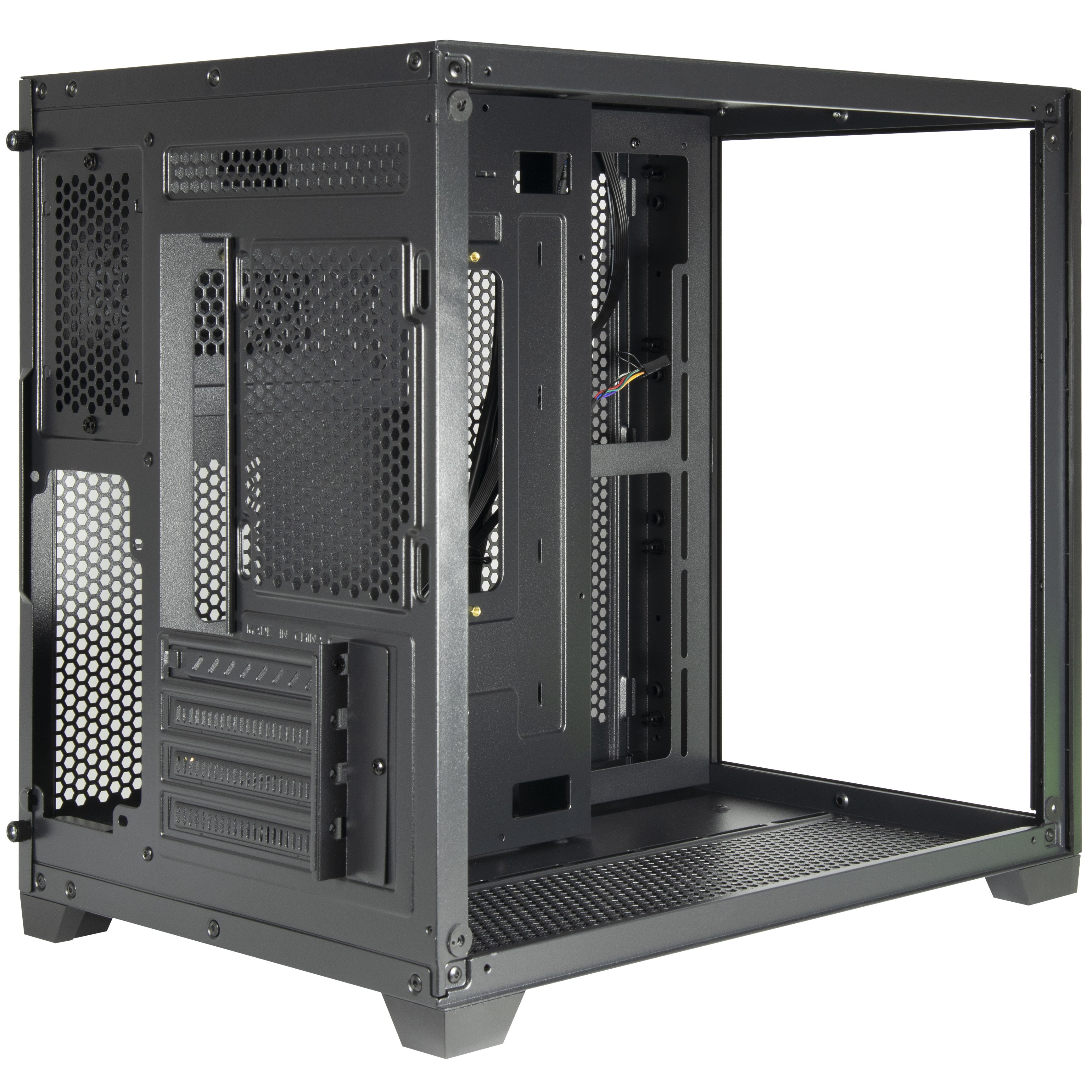 Inter-Tech C-501 Aspect ATX Gehäuse, Tempered Glass, Schwarz