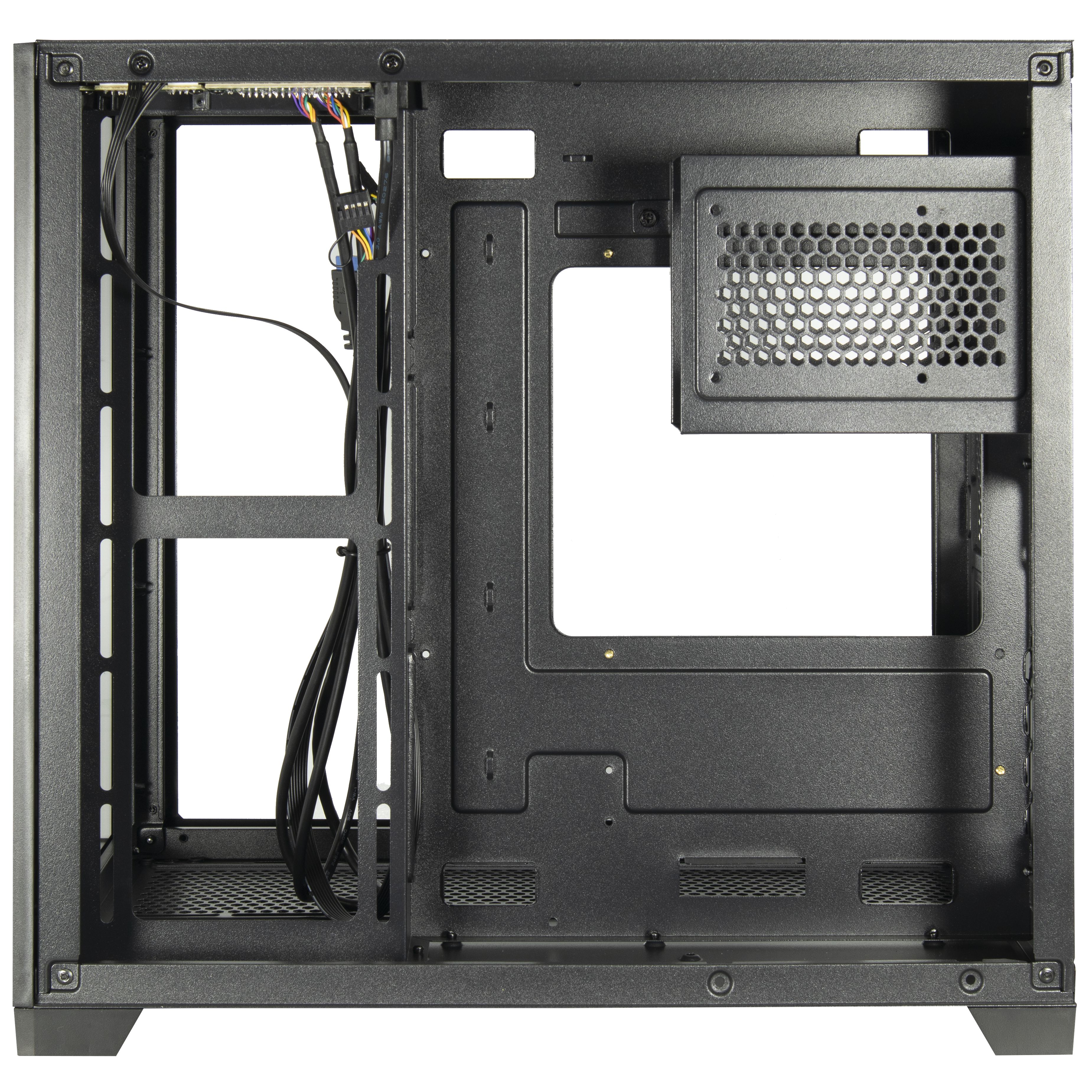 Inter-Tech C-501 Aspect ATX Gehäuse, Tempered Glass, Schwarz