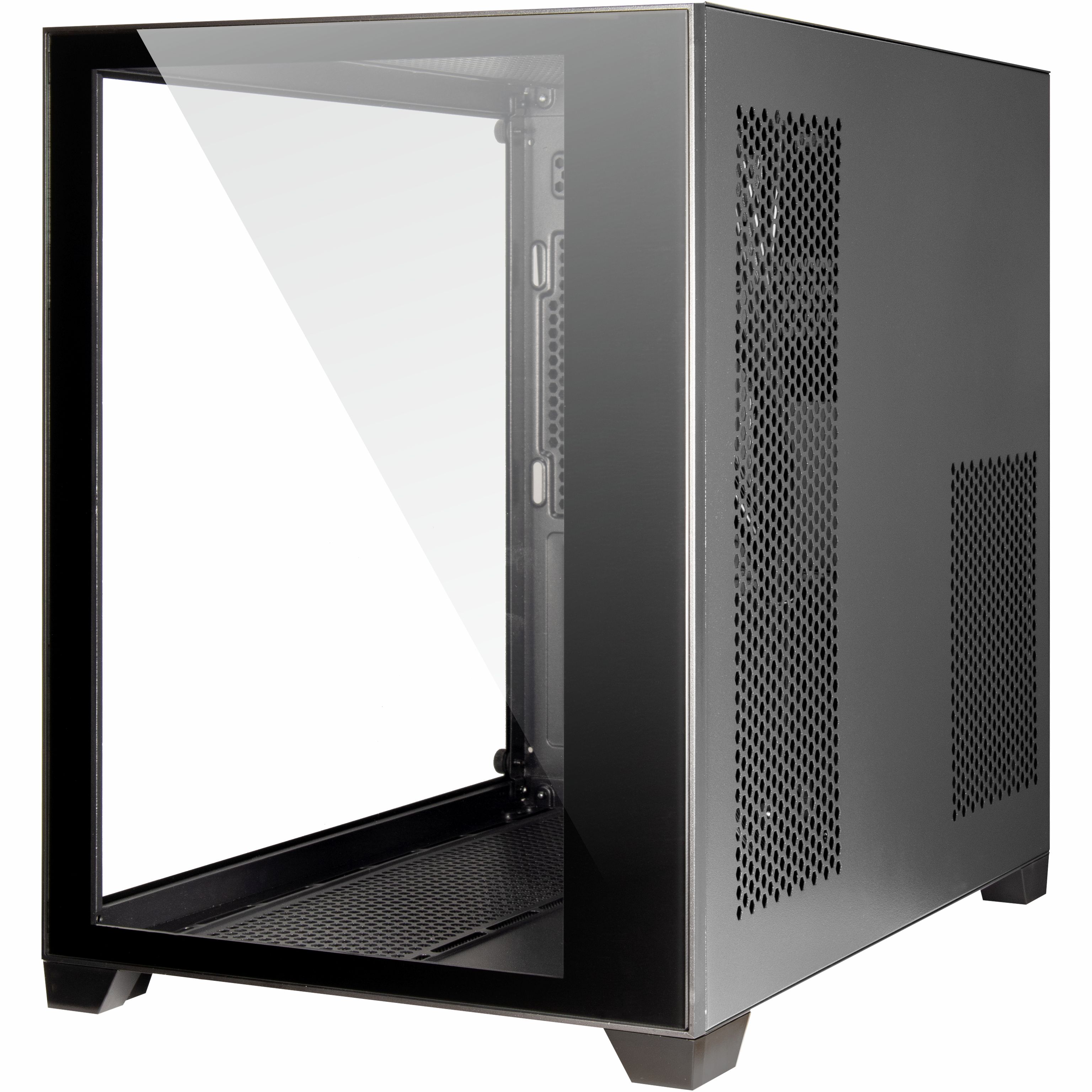 Inter-Tech C-501 Aspect ATX Gehäuse, Tempered Glass, Schwarz