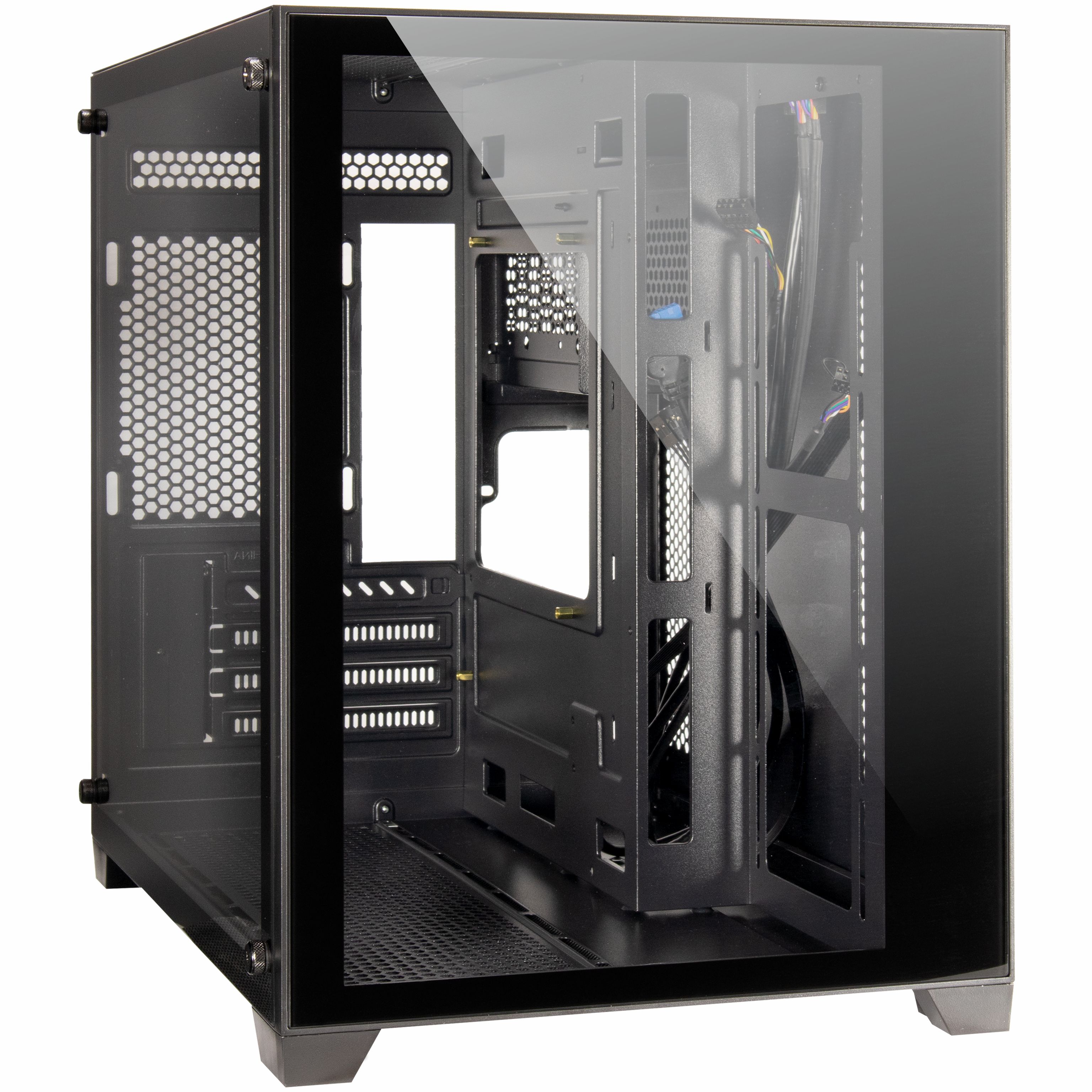 Inter-Tech C-501 Aspect ATX Gehäuse, Tempered Glass, Schwarz