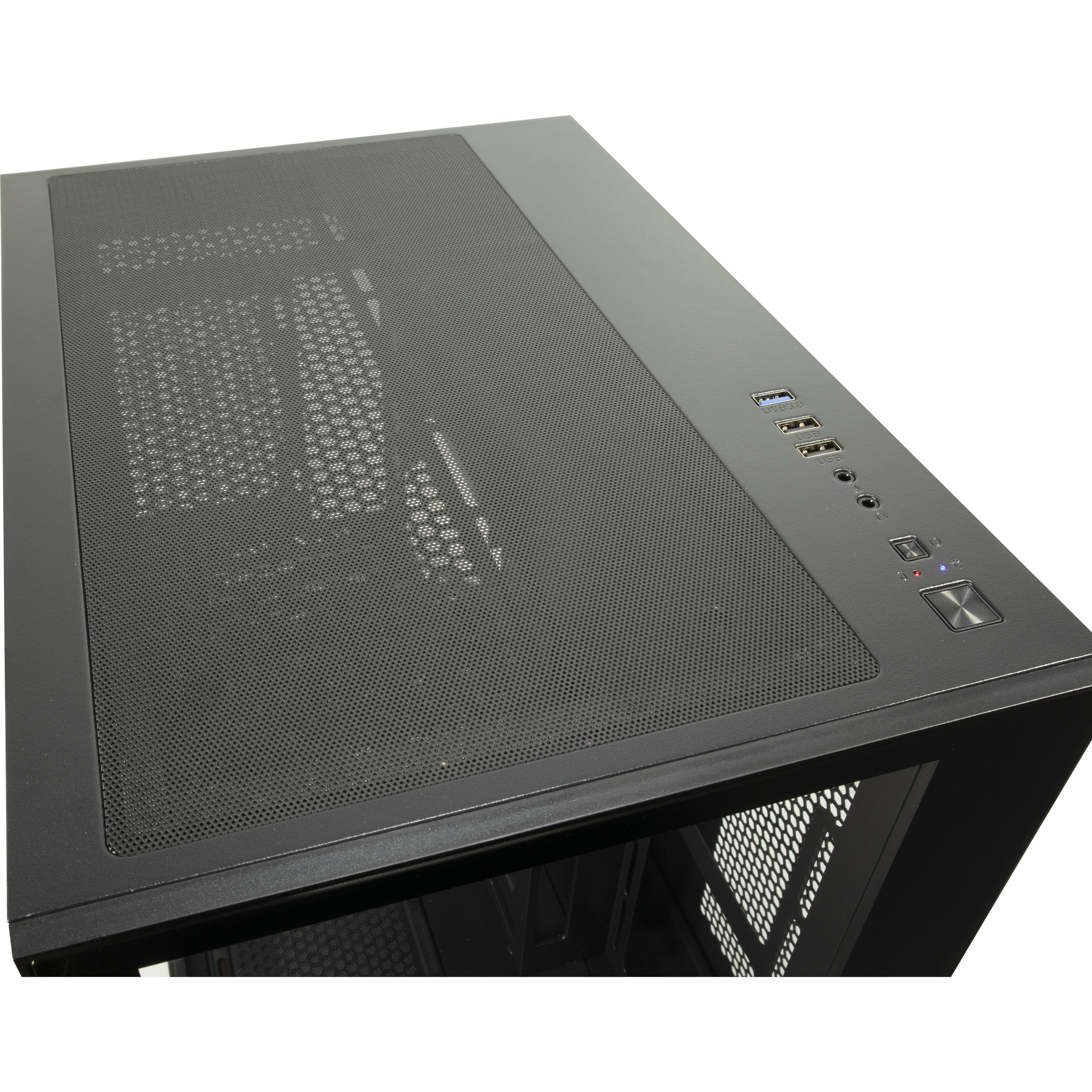 Inter-Tech C-501 Aspect ATX Gehäuse, Tempered Glass, Schwarz