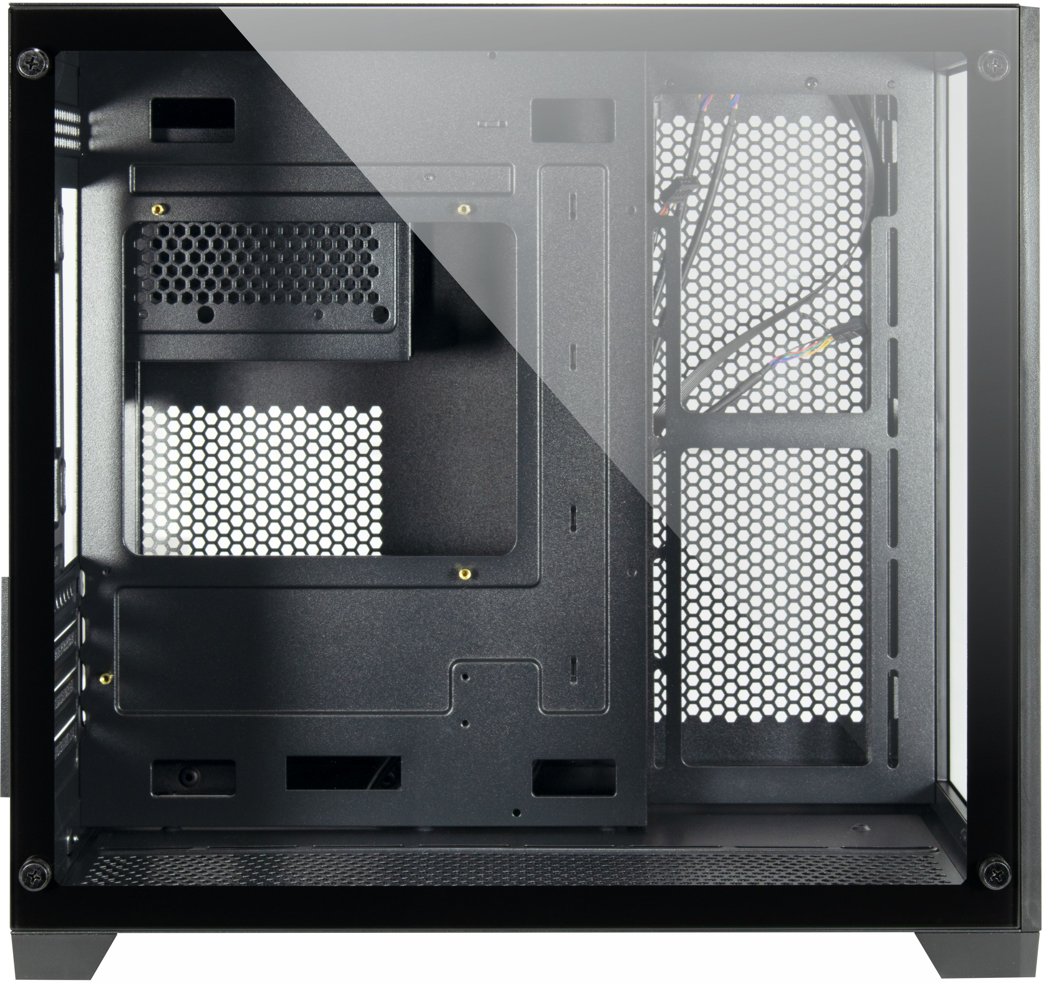 Inter-Tech C-501 Aspect ATX Gehäuse, Tempered Glass, Schwarz