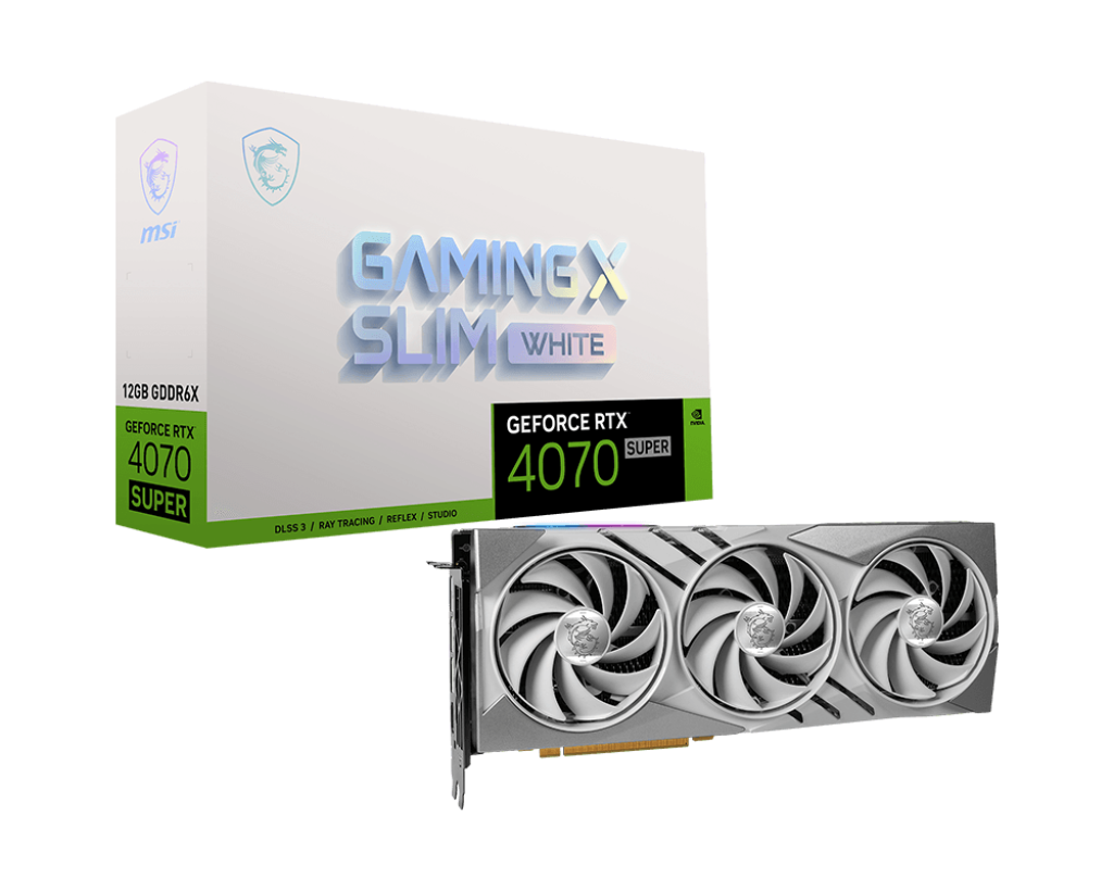 MSI GeForce RTX 4070 Super 12GB Gaming X Slim White Grafikkarte 3xDP/HDMI