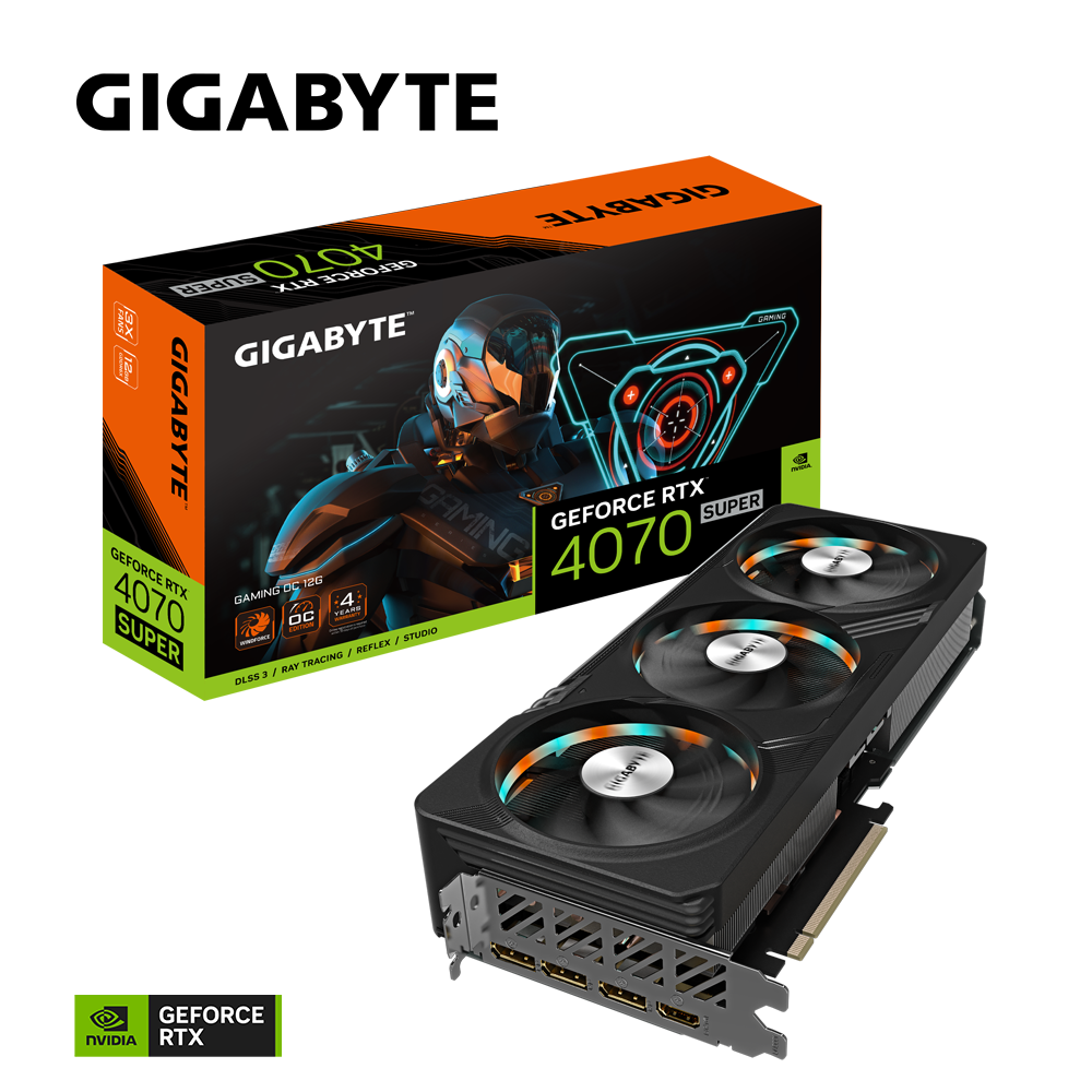 *GIGABYTE GeForce RTX4070 SUPER 12GB Gaming OC Grafikkarte