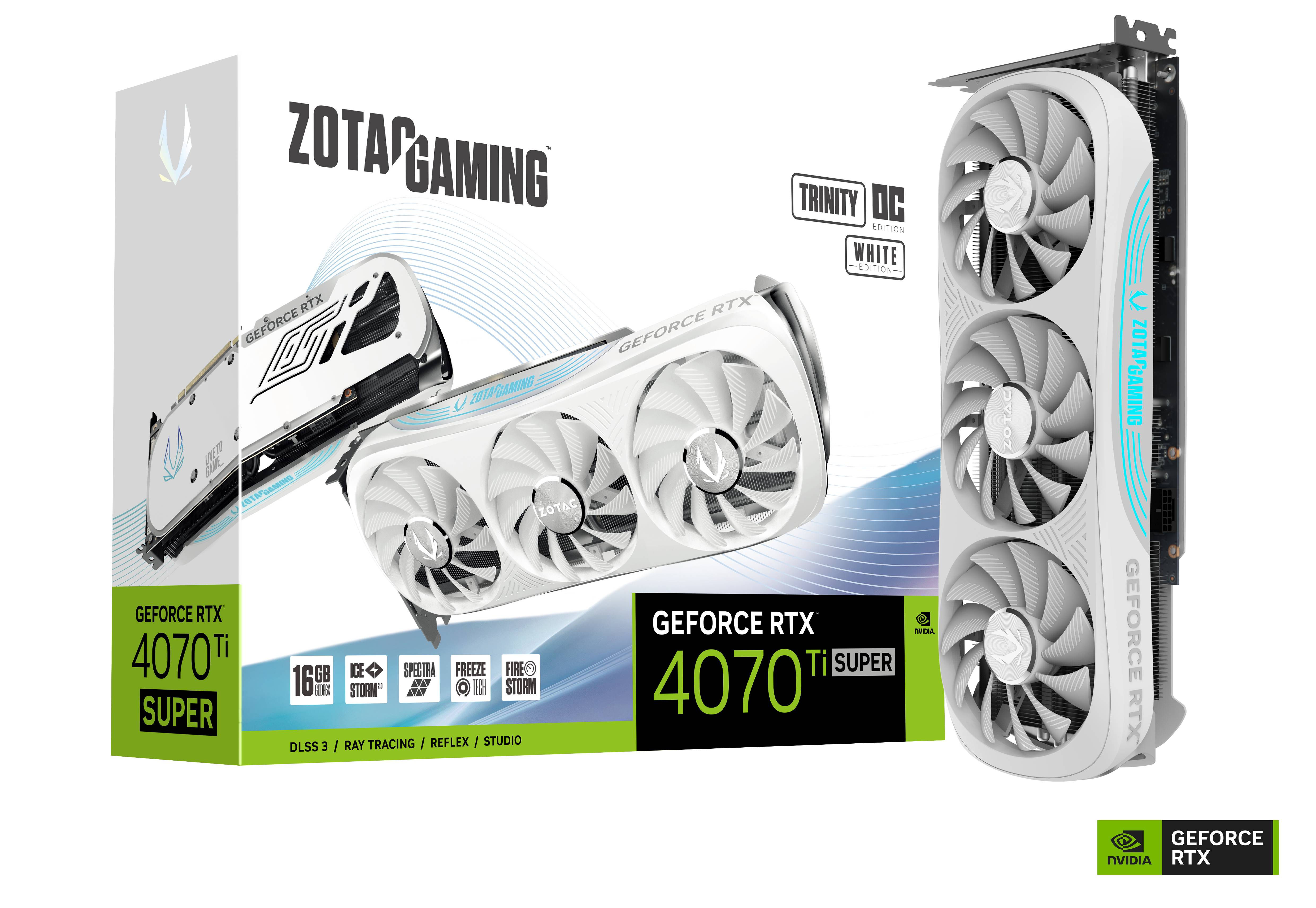 ZOTAC GAMING GeForce RTX 4070Ti Super Trinity OC White Edition 16GB Grafikkarte