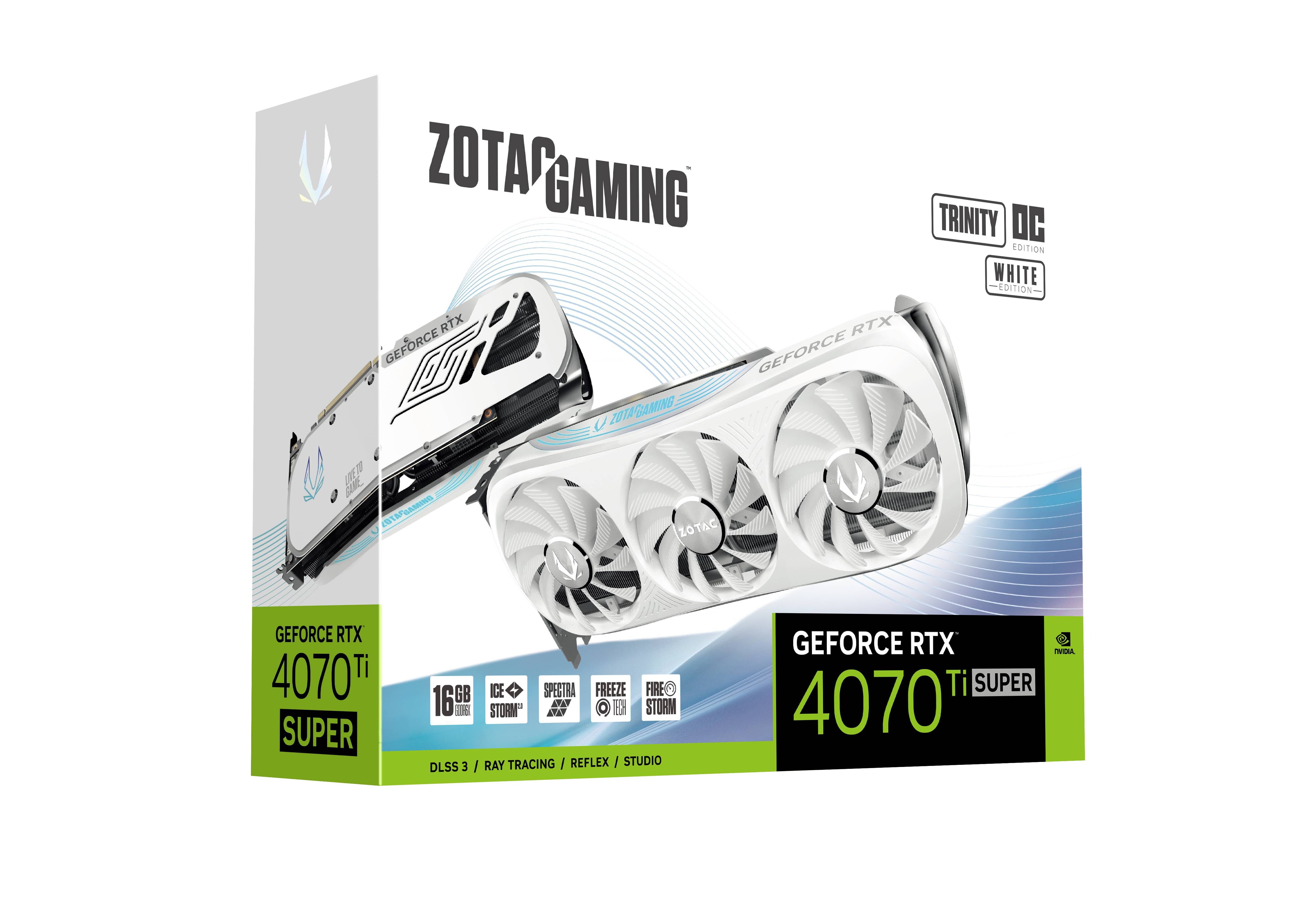 ZOTAC GAMING GeForce RTX 4070Ti Super Trinity OC White Edition 16GB Grafikkarte