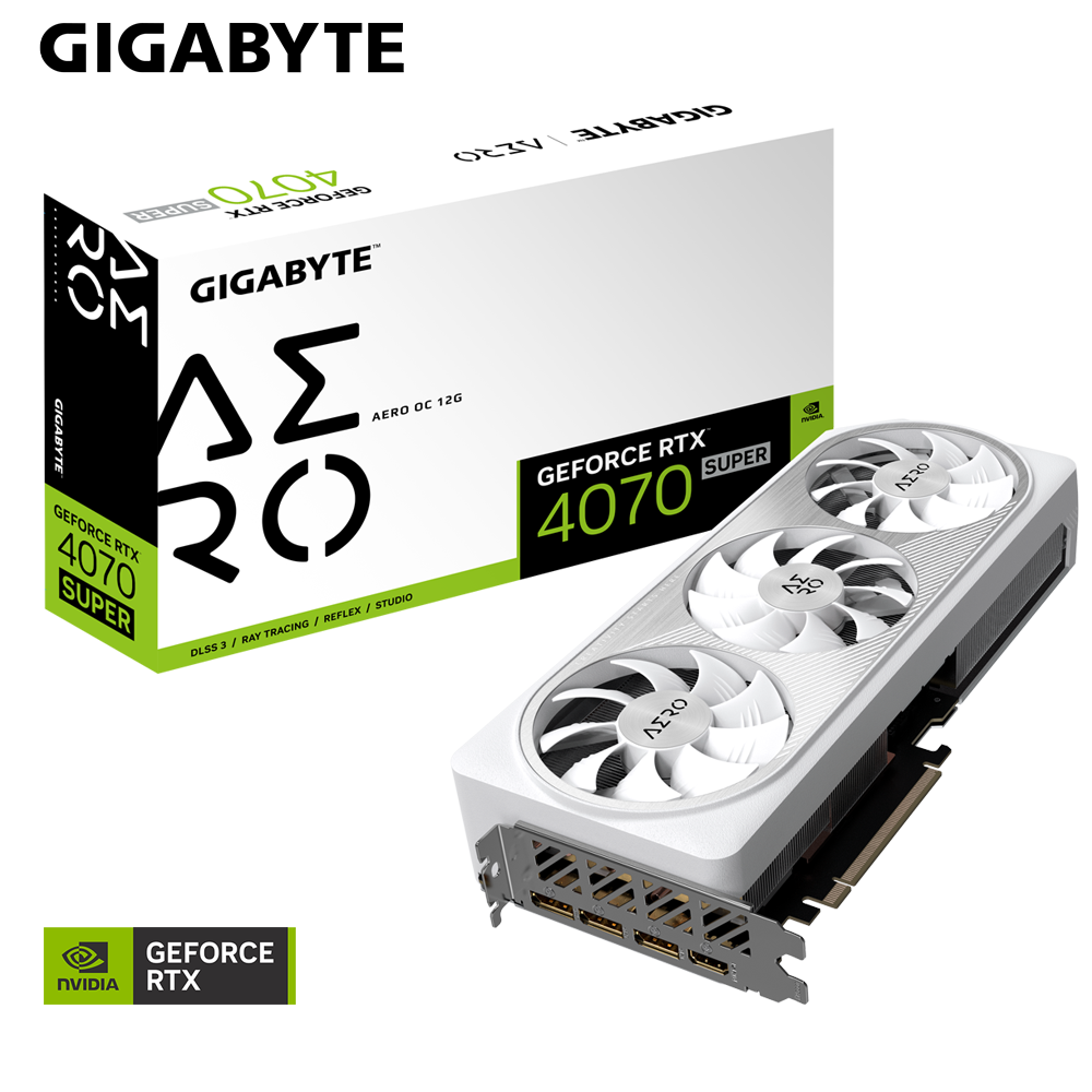 *GIGABYTE GeForce RTX4070 SUPER 12GB Aero OC Grafikkarte