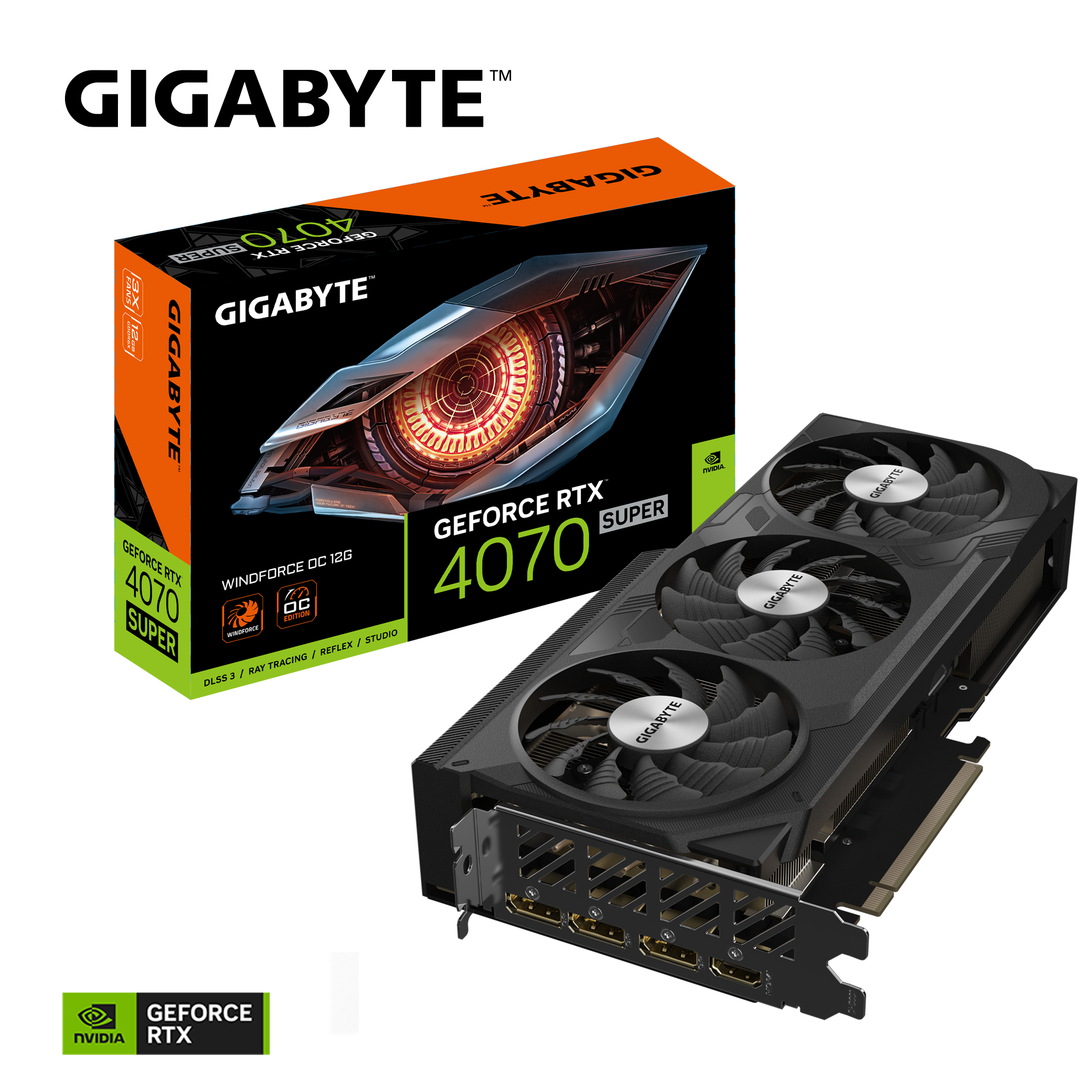 *GIGABYTE GeForce RTX4070 SUPER 12GB Windforce OC Grafikkarte