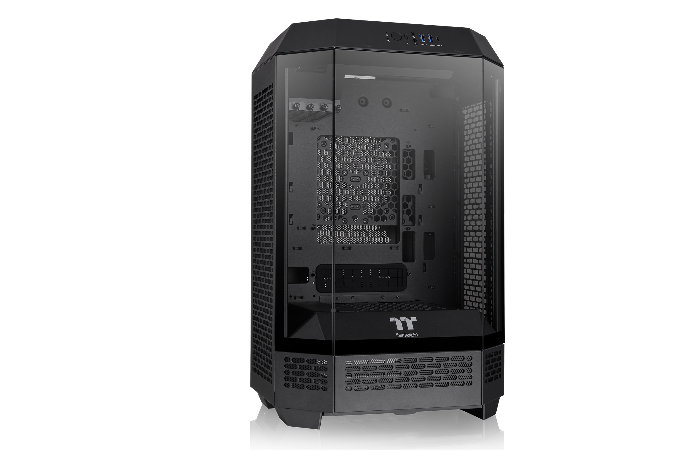 Thermaltake The Tower 300 Micro-Tower Micro-ATX Gehäuse mit Sichtfenster schwarz