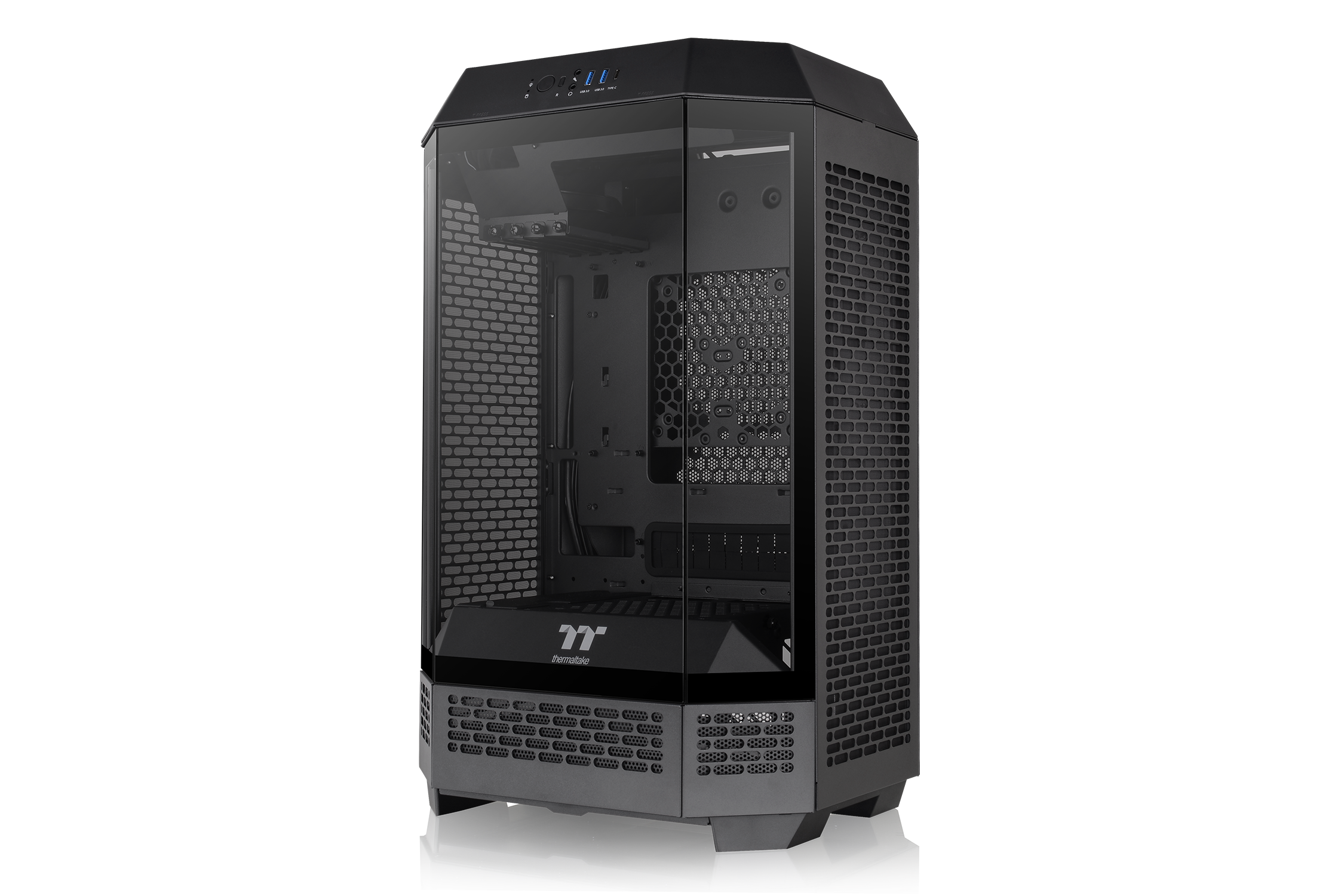 Thermaltake The Tower 300 Micro-Tower Micro-ATX Gehäuse mit Sichtfenster schwarz