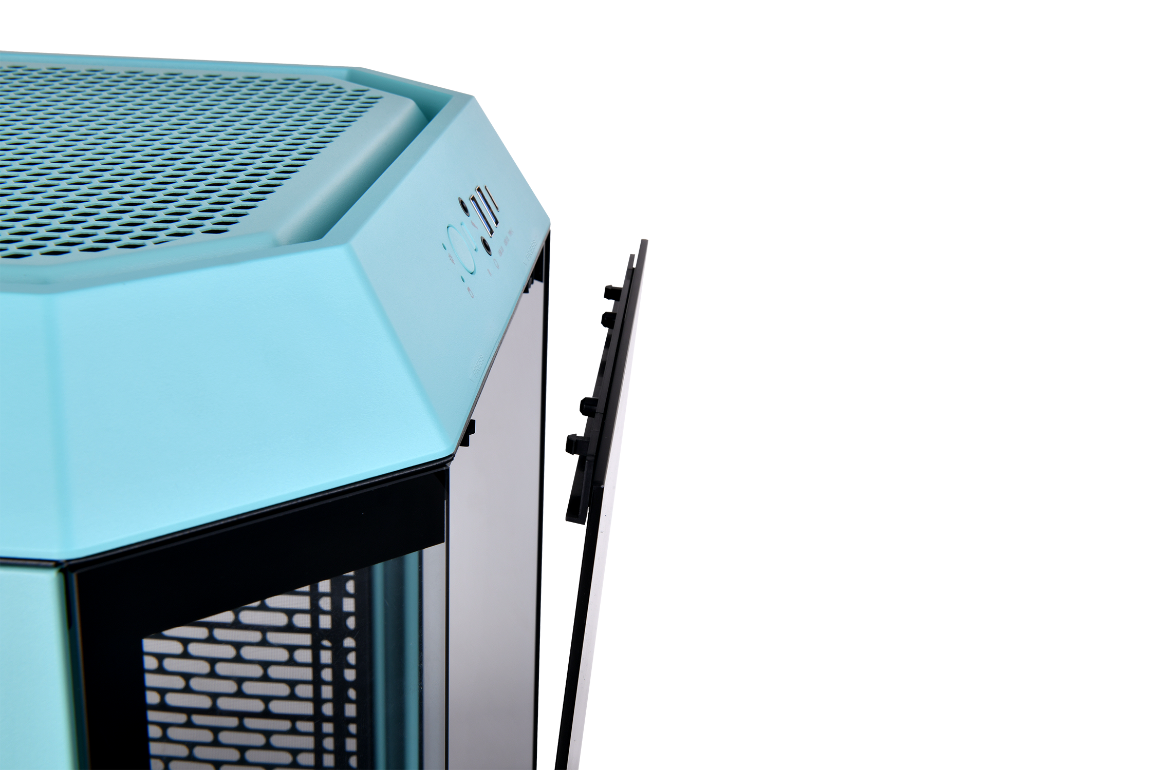 Thermaltake The Tower 300 Micro-Tower Micro-ATX Gehäuse m Sichtfenster Turquoise