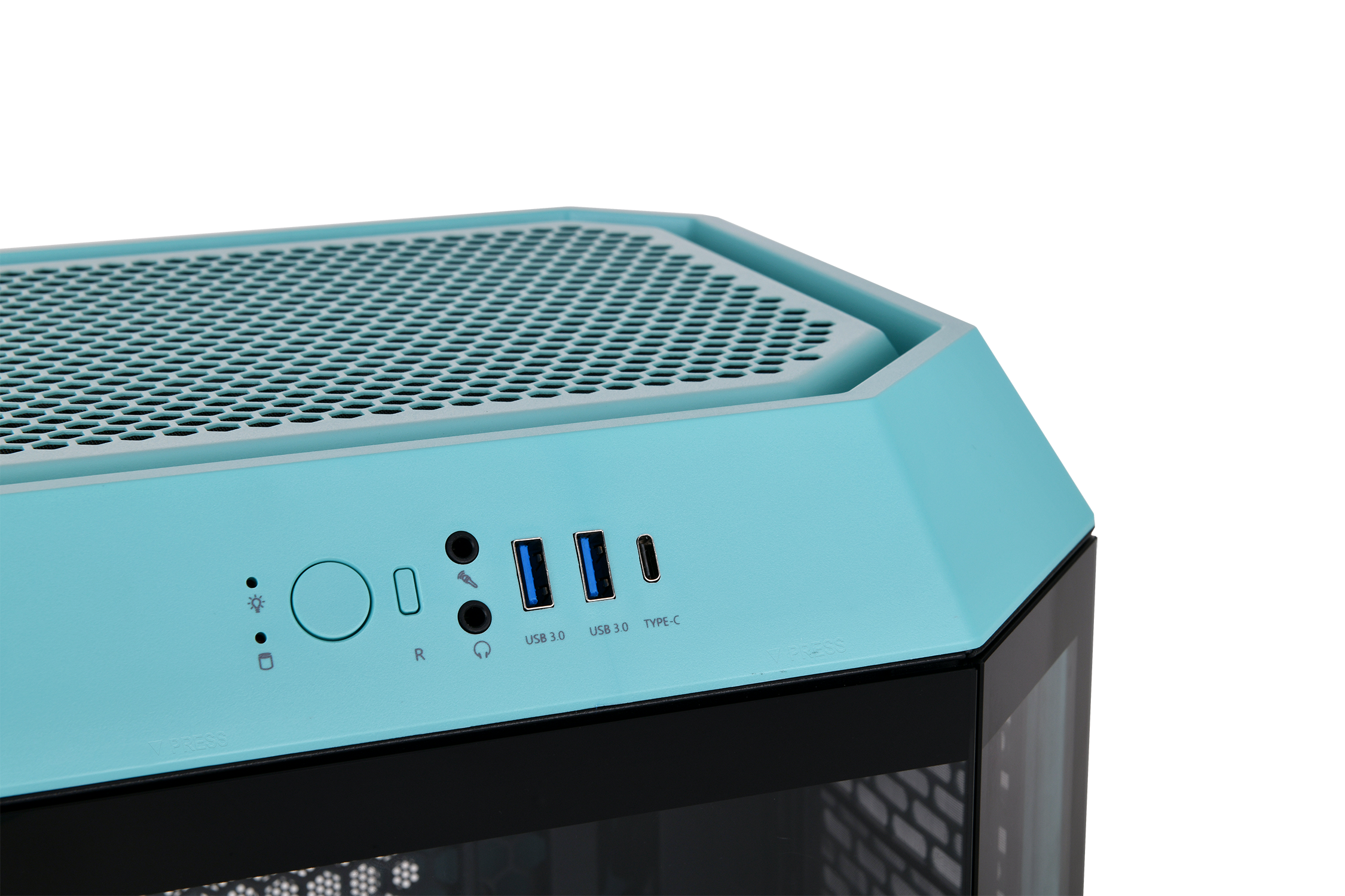 Thermaltake The Tower 300 Micro-Tower Micro-ATX Gehäuse m Sichtfenster Turquoise