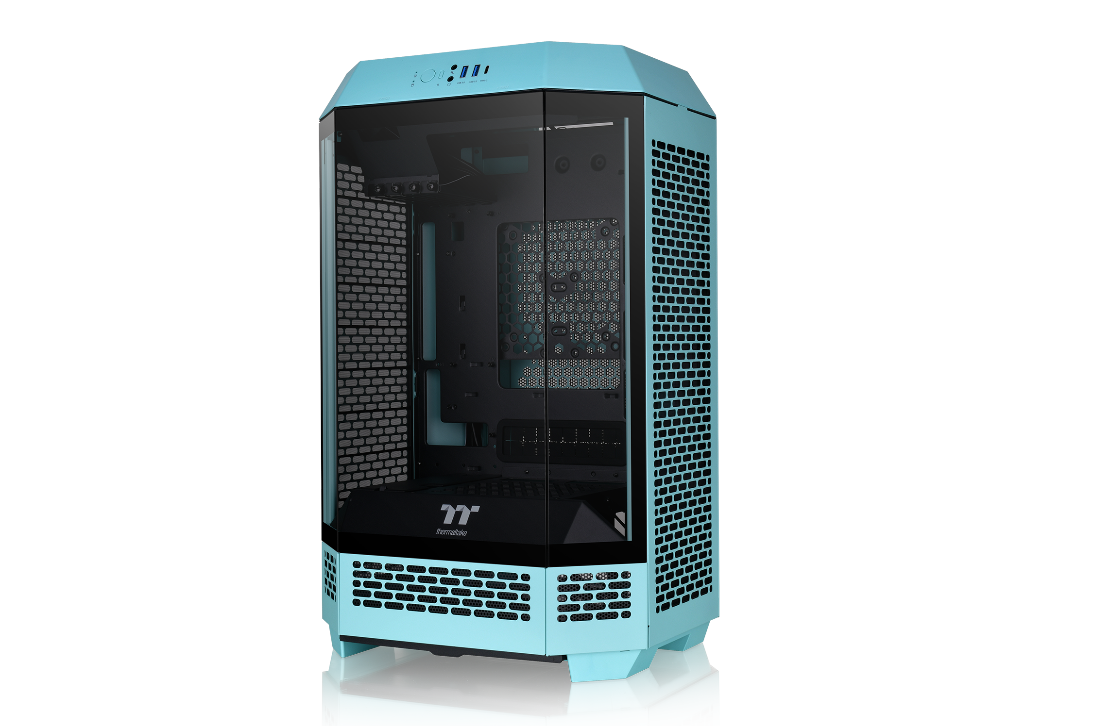 Thermaltake The Tower 300 Micro-Tower Micro-ATX Gehäuse m Sichtfenster Turquoise