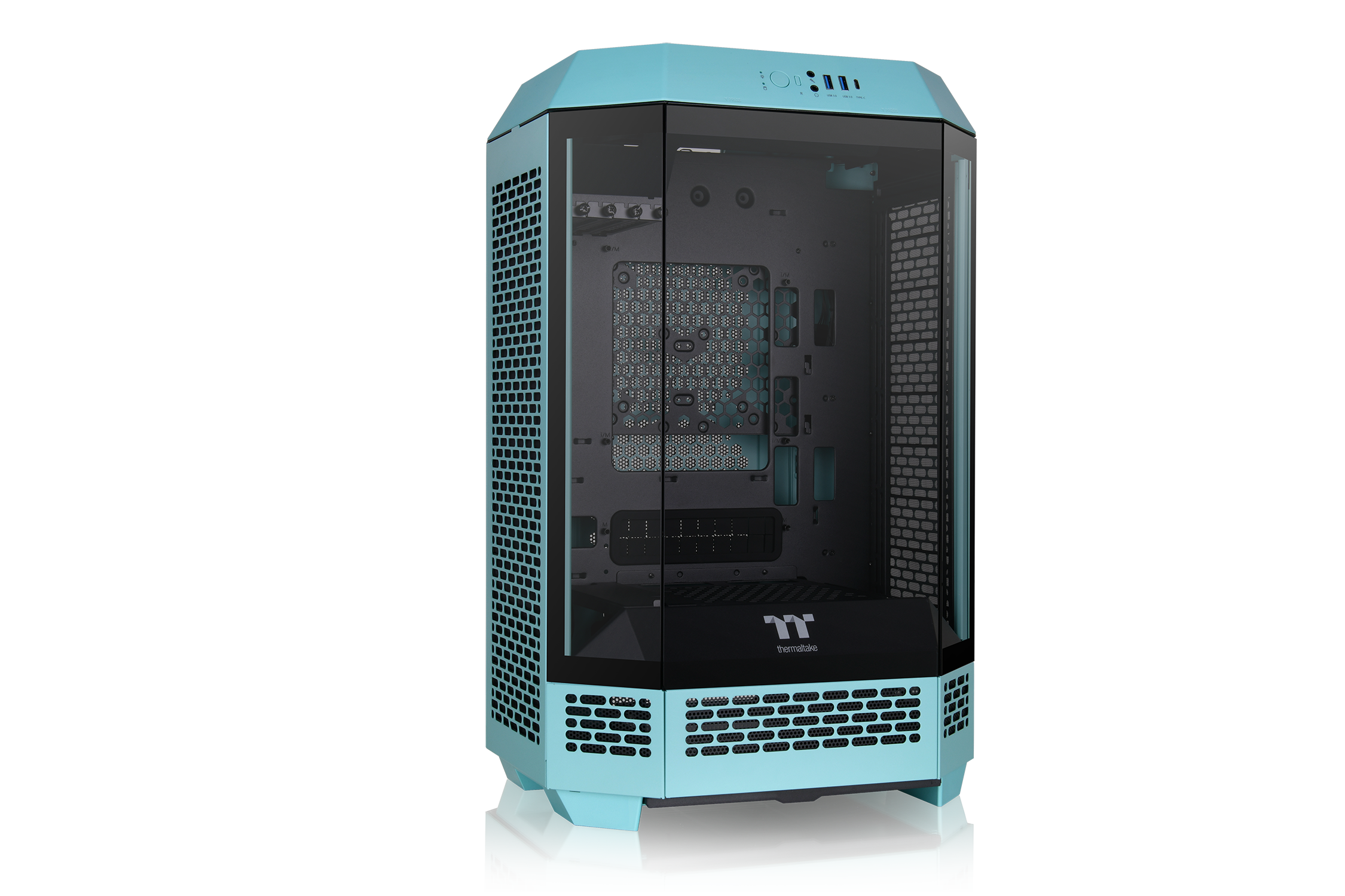 Thermaltake The Tower 300 Micro-Tower Micro-ATX Gehäuse m Sichtfenster Turquoise