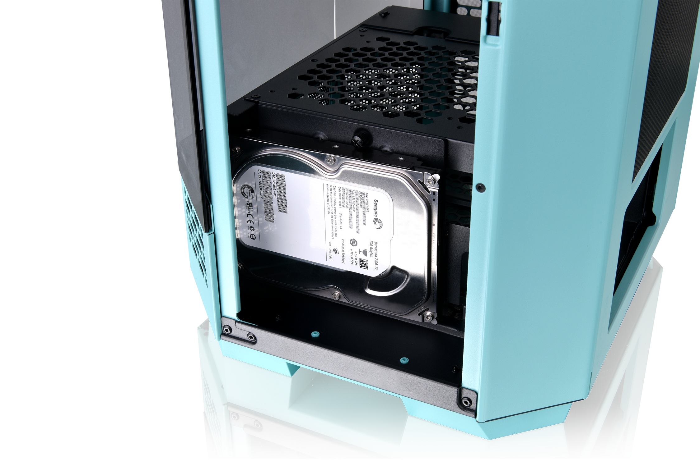 Thermaltake The Tower 300 Micro-Tower Micro-ATX Gehäuse m Sichtfenster Turquoise