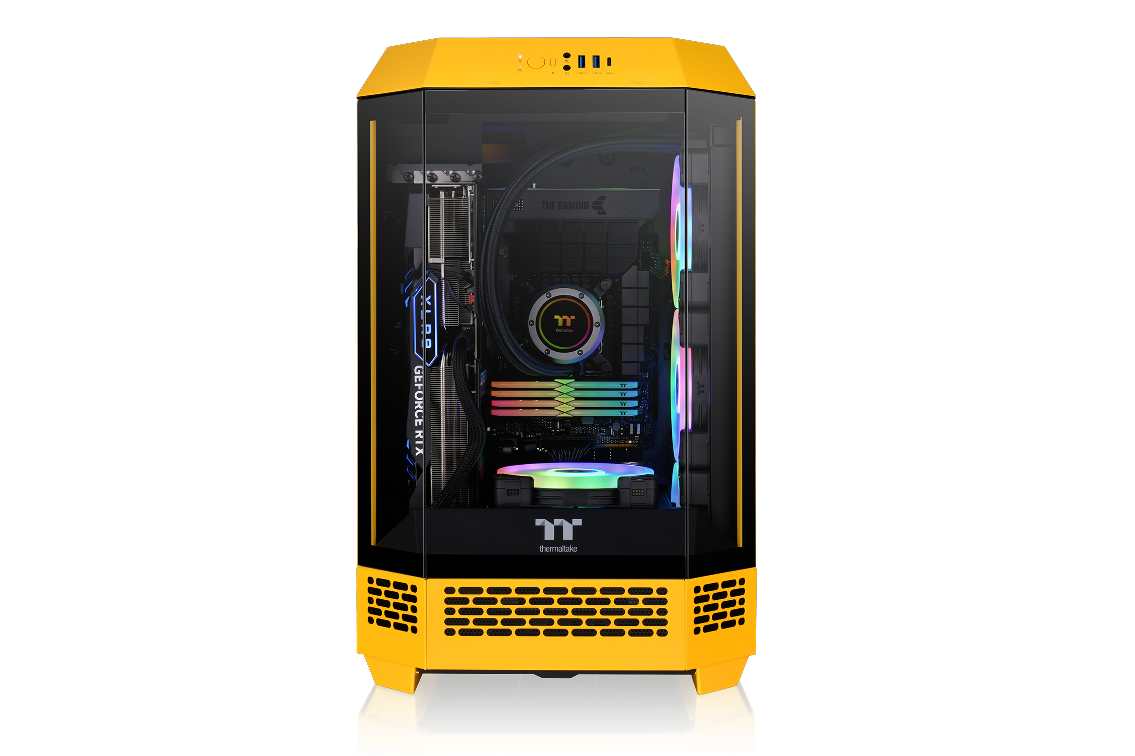 Thermaltake The Tower 300 Micro-ATX Gehäuse mit Sichtfenster Bumblebee