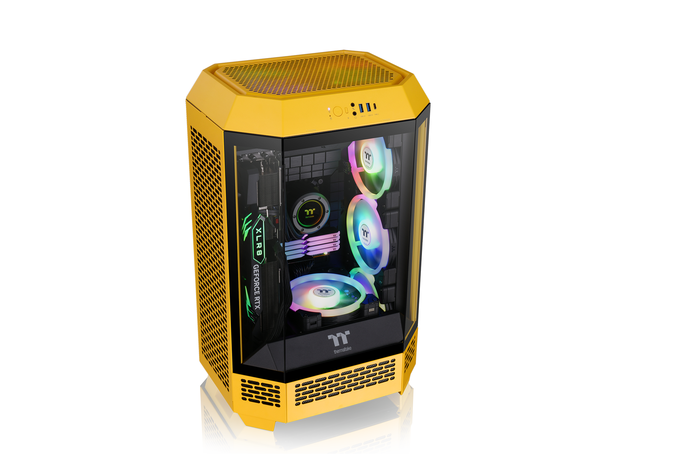 Thermaltake The Tower 300 Micro-ATX Gehäuse mit Sichtfenster Bumblebee