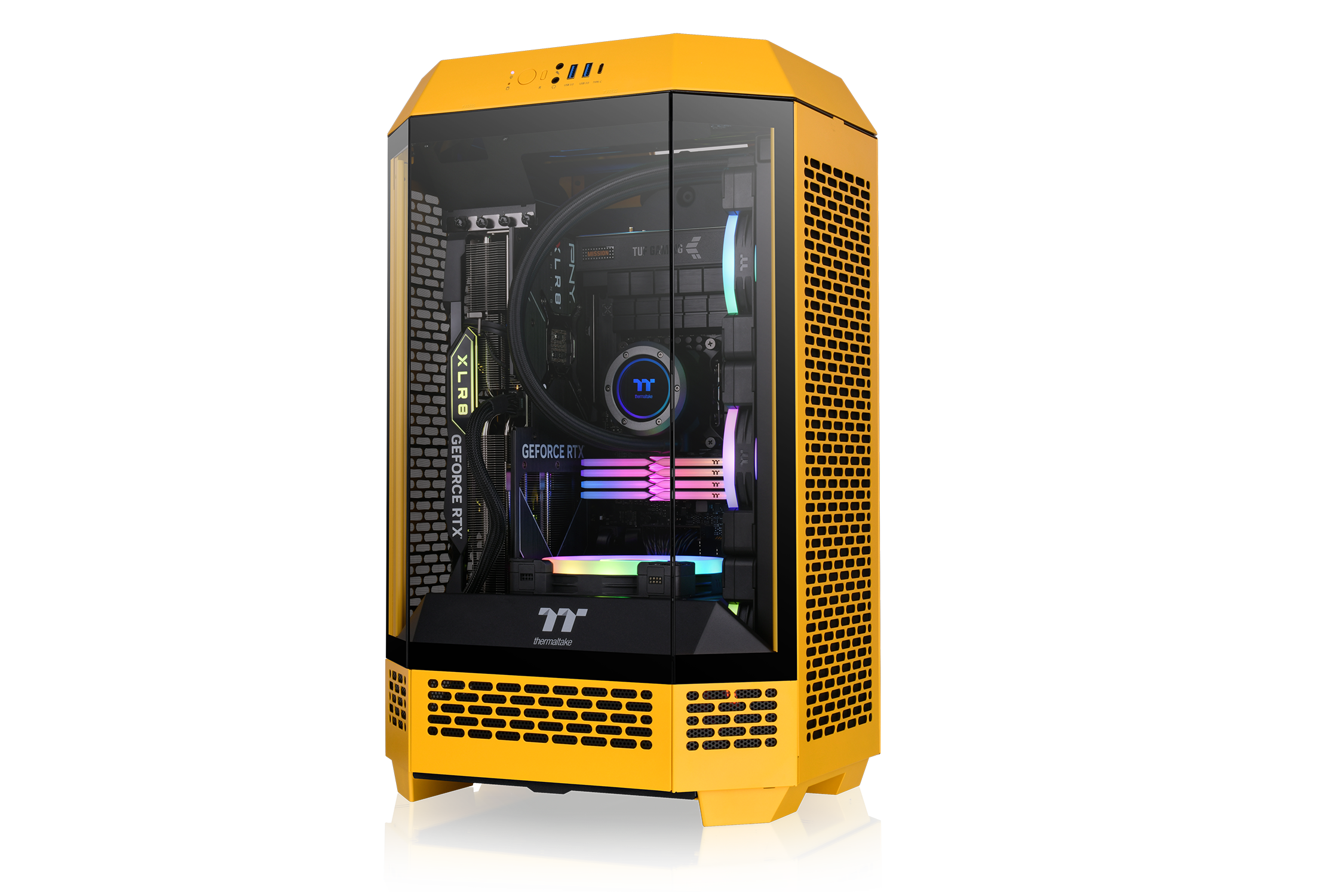 Thermaltake The Tower 300 Micro-ATX Gehäuse mit Sichtfenster Bumblebee