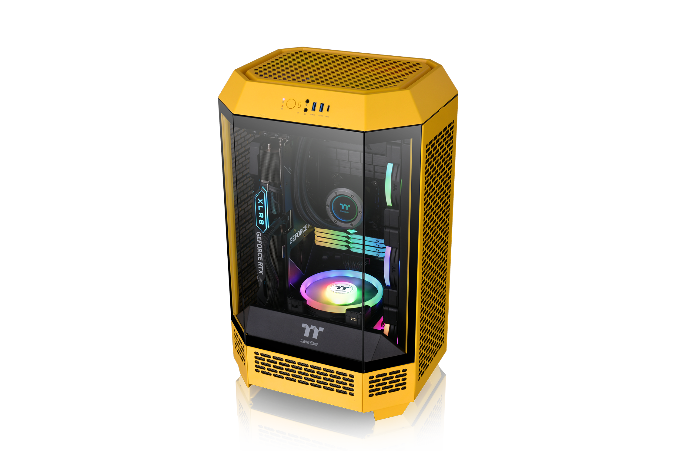 Thermaltake The Tower 300 Micro-ATX Gehäuse mit Sichtfenster Bumblebee