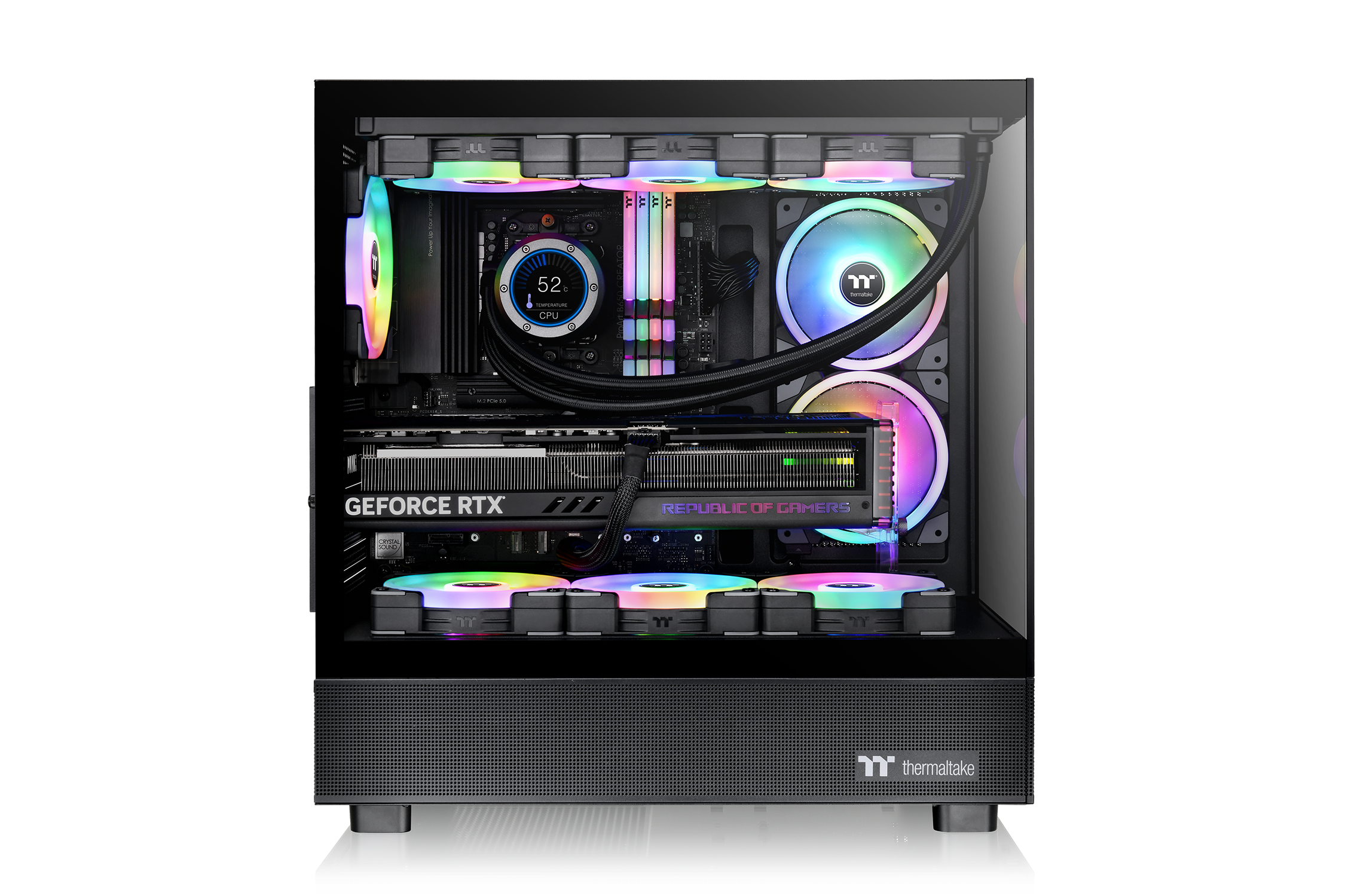 THERMALTAKE View 270 TG ARGB Mid Tower E-ATX Gehäuse Sichtfenster schwarz