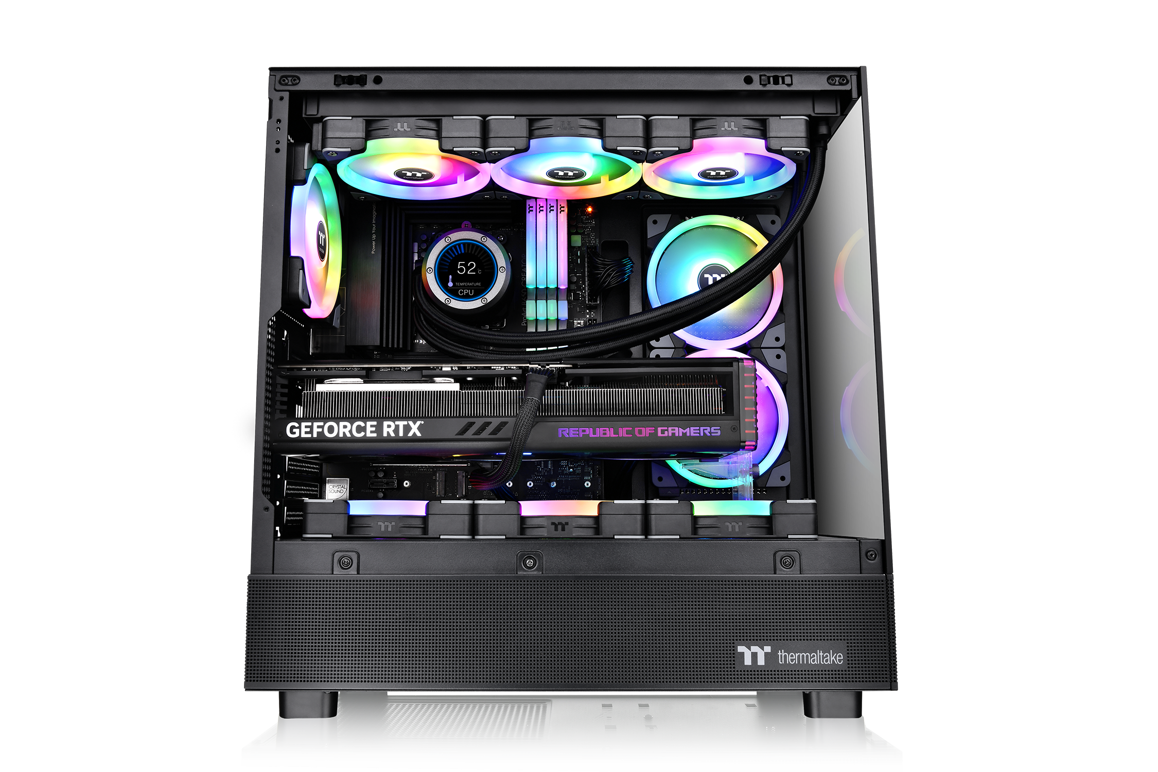 THERMALTAKE View 270 TG ARGB Mid Tower E-ATX Gehäuse Sichtfenster schwarz