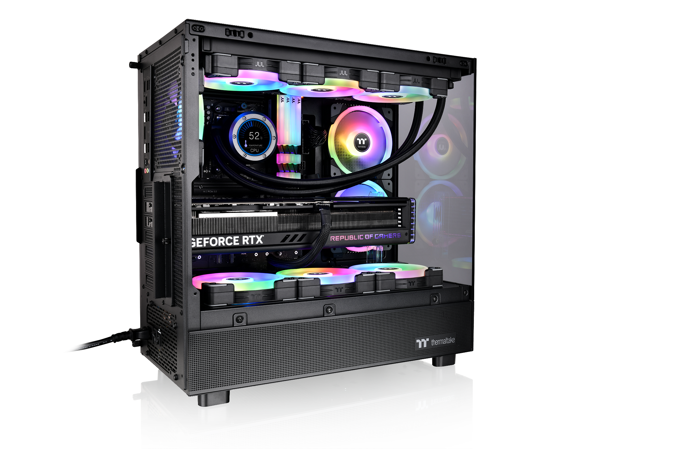 THERMALTAKE View 270 TG ARGB Mid Tower E-ATX Gehäuse Sichtfenster schwarz