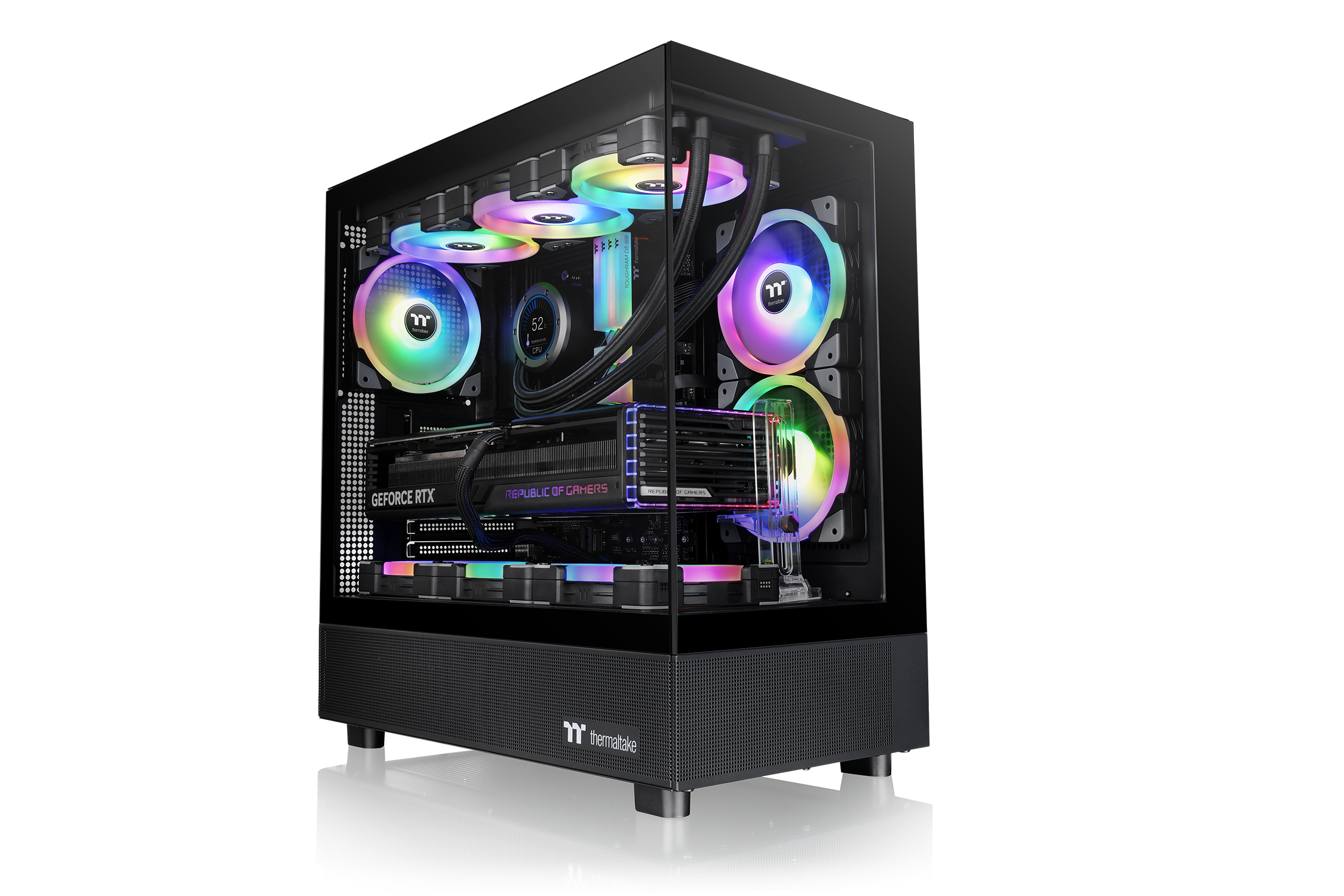 THERMALTAKE View 270 TG ARGB Mid Tower E-ATX Gehäuse Sichtfenster schwarz