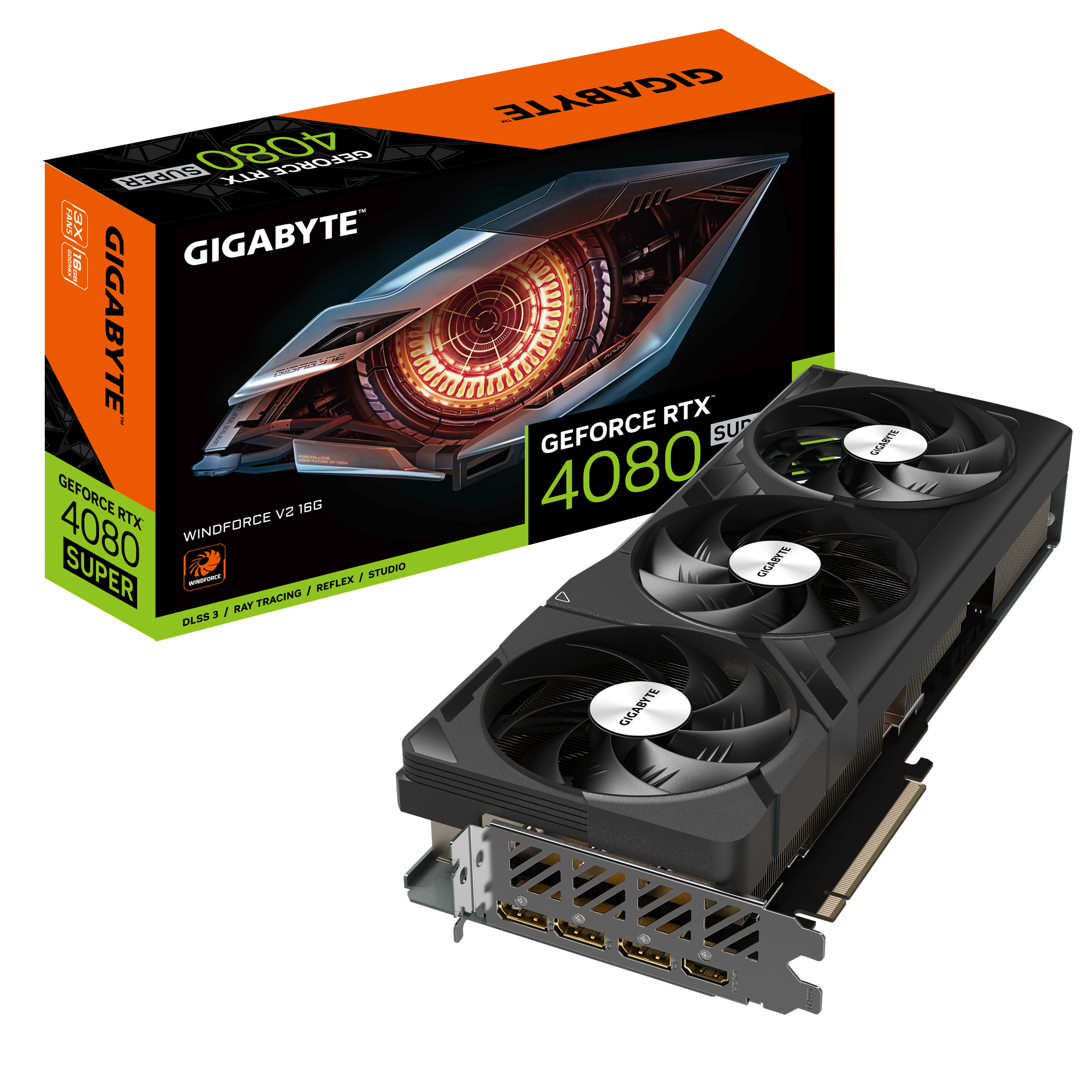 GIGABYTE GeForce RTX 4080 SUPER WINDFORCE V2 Grafikkarte 3xDP/HDMI