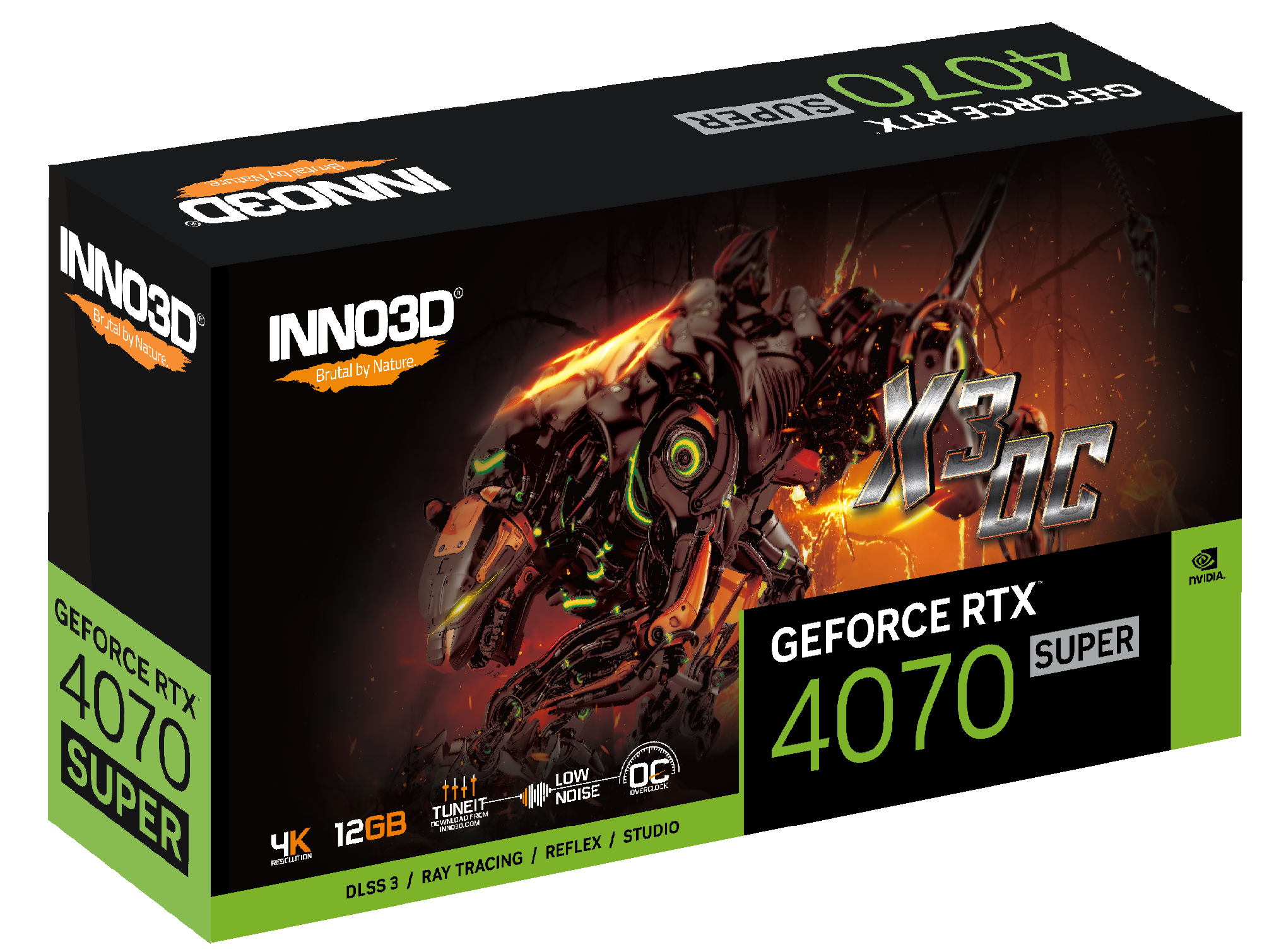 INNO3D GeForce RTX 4070 SUPER X3 OC 12GB GDDR6X Grafikkarte 3xDP/HDMI