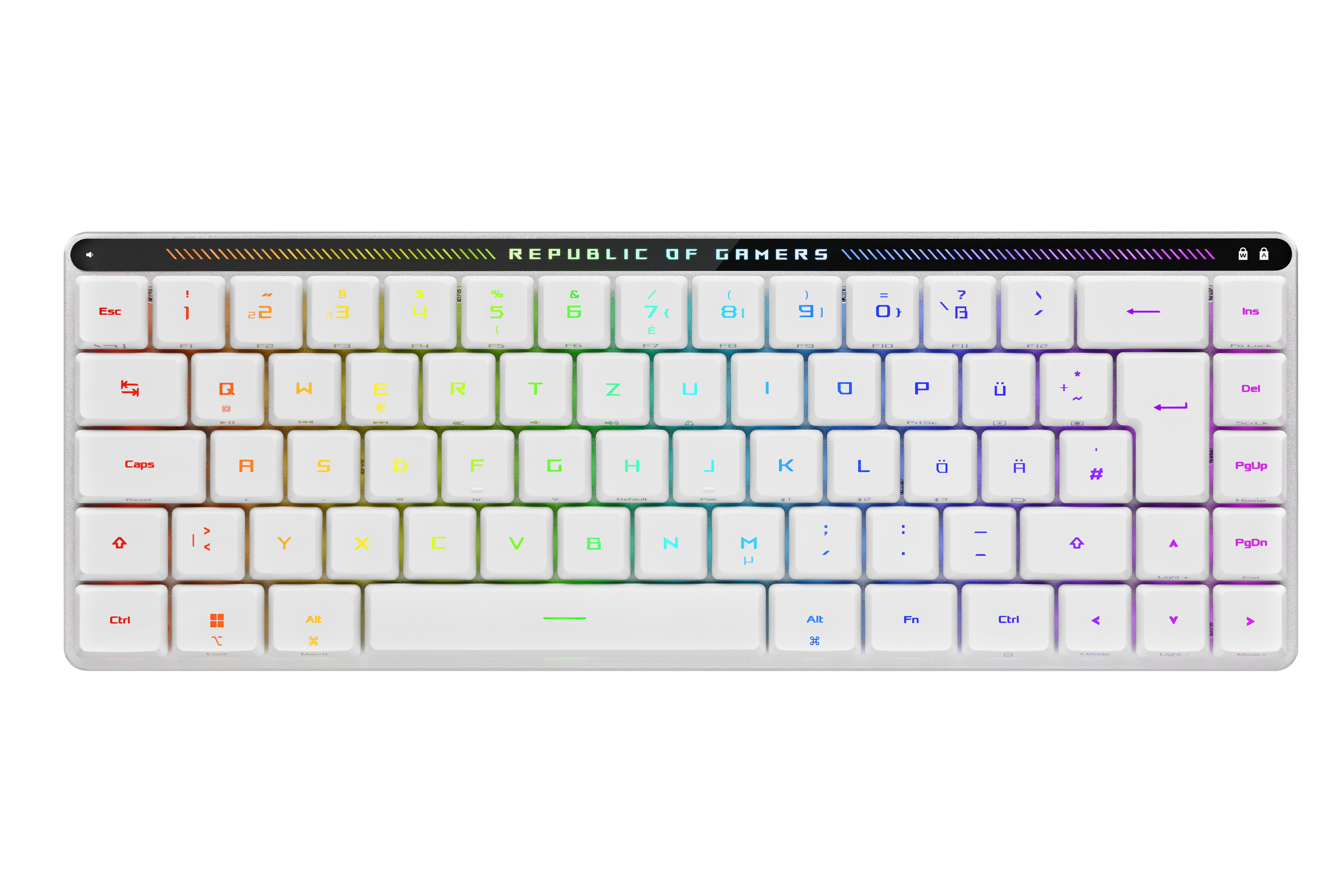 ASUS ROG Falchion RX Low Profile Kabellose Gaming Tastatur weiß ++ 