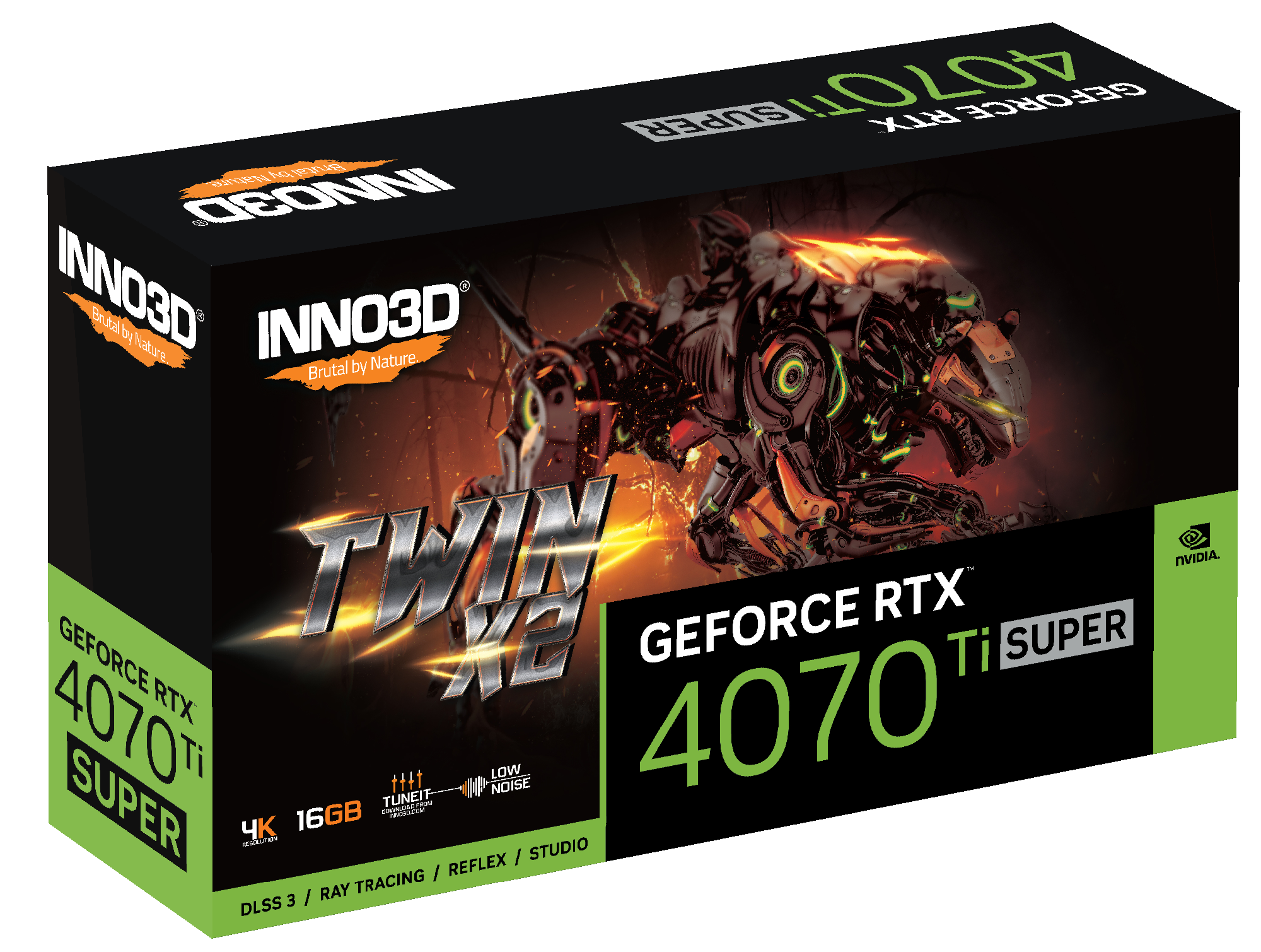 INNO3D GeForce RTX 4070 Ti SUPER TWIN X2 16GB Grafikkarte 3xDP/HDMI