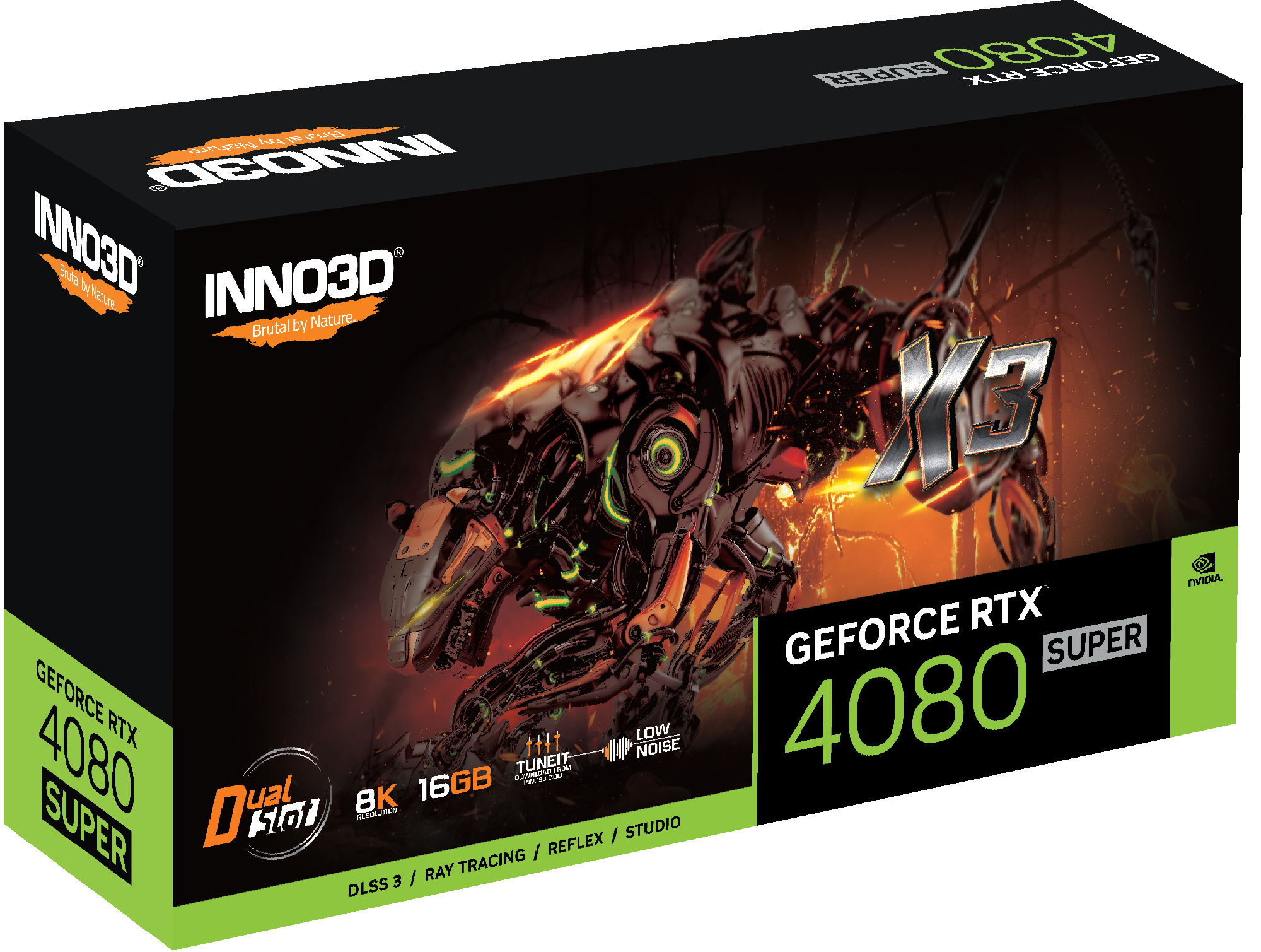 INNO3D GeForce RTX 4080 SUPER X3 16GB Grafikkarte 3xDP/HDMI